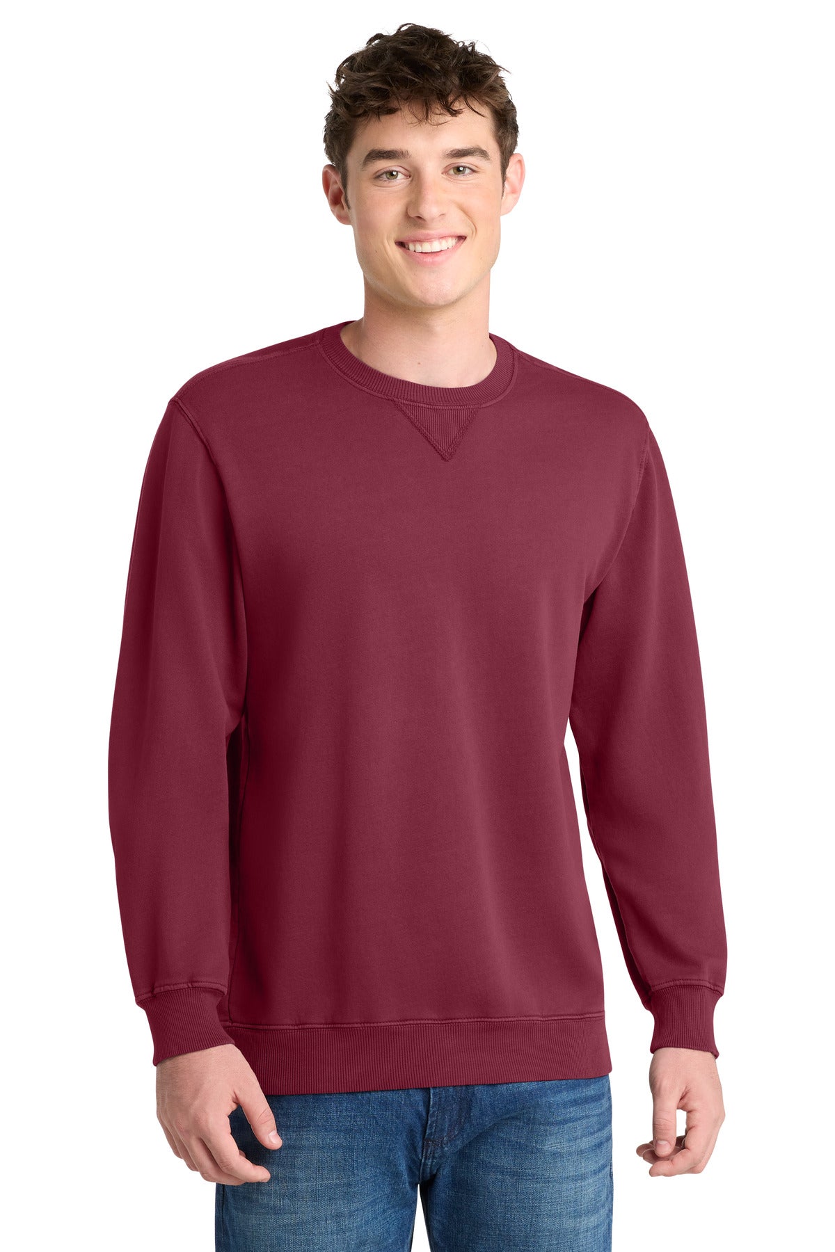 Port & Co® Beach Wash® Garment-Dyed Crewneck Sweatshirt PC098