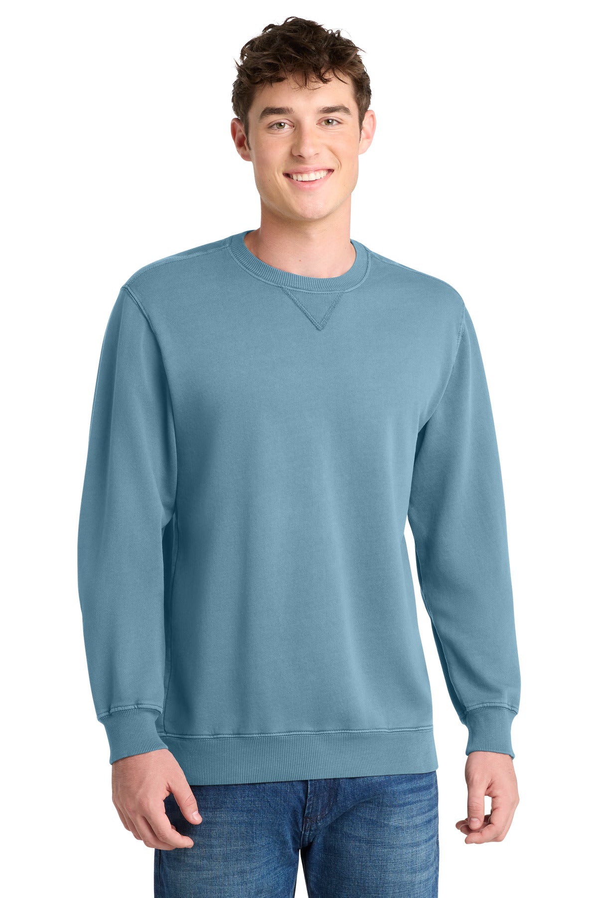Port & Co® Beach Wash® Garment-Dyed Crewneck Sweatshirt PC098