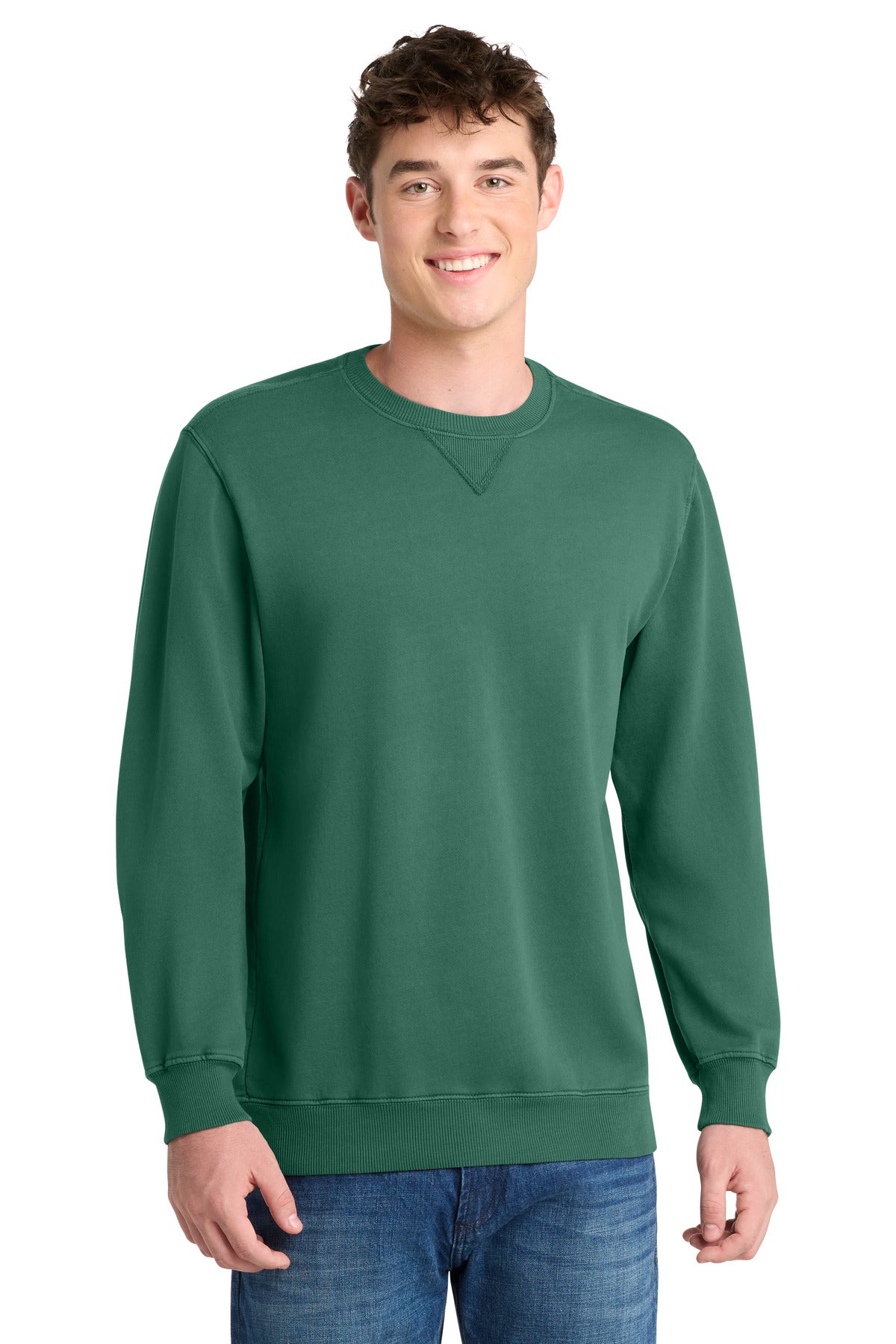 Port & Co® Beach Wash® Garment-Dyed Crewneck Sweatshirt PC098