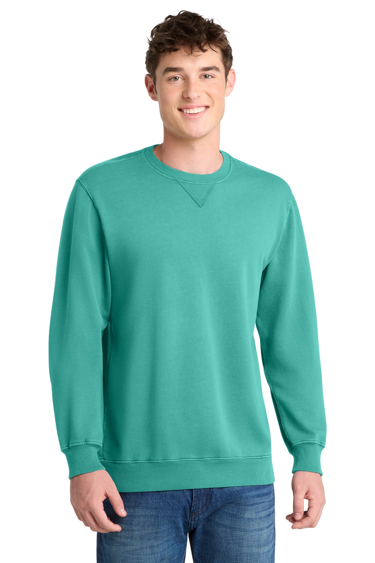 Port & Co® Beach Wash® Garment-Dyed Crewneck Sweatshirt PC098