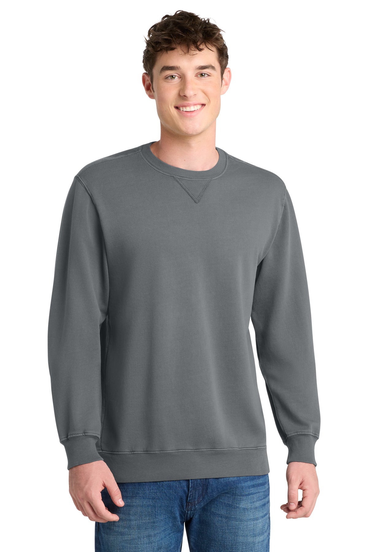 Port & Co® Beach Wash® Garment-Dyed Crewneck Sweatshirt PC098