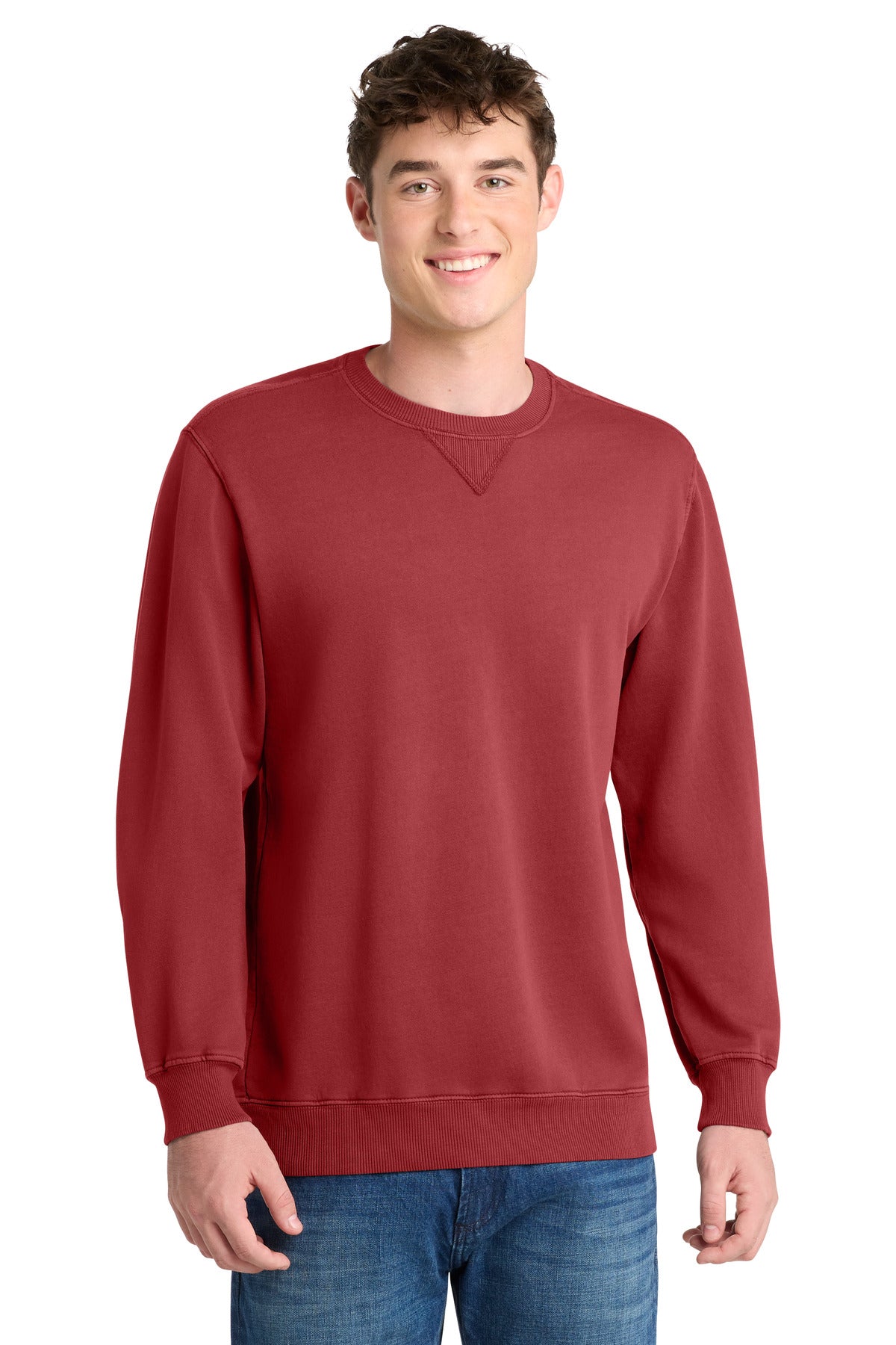 Port & Co® Beach Wash® Garment-Dyed Crewneck Sweatshirt PC098