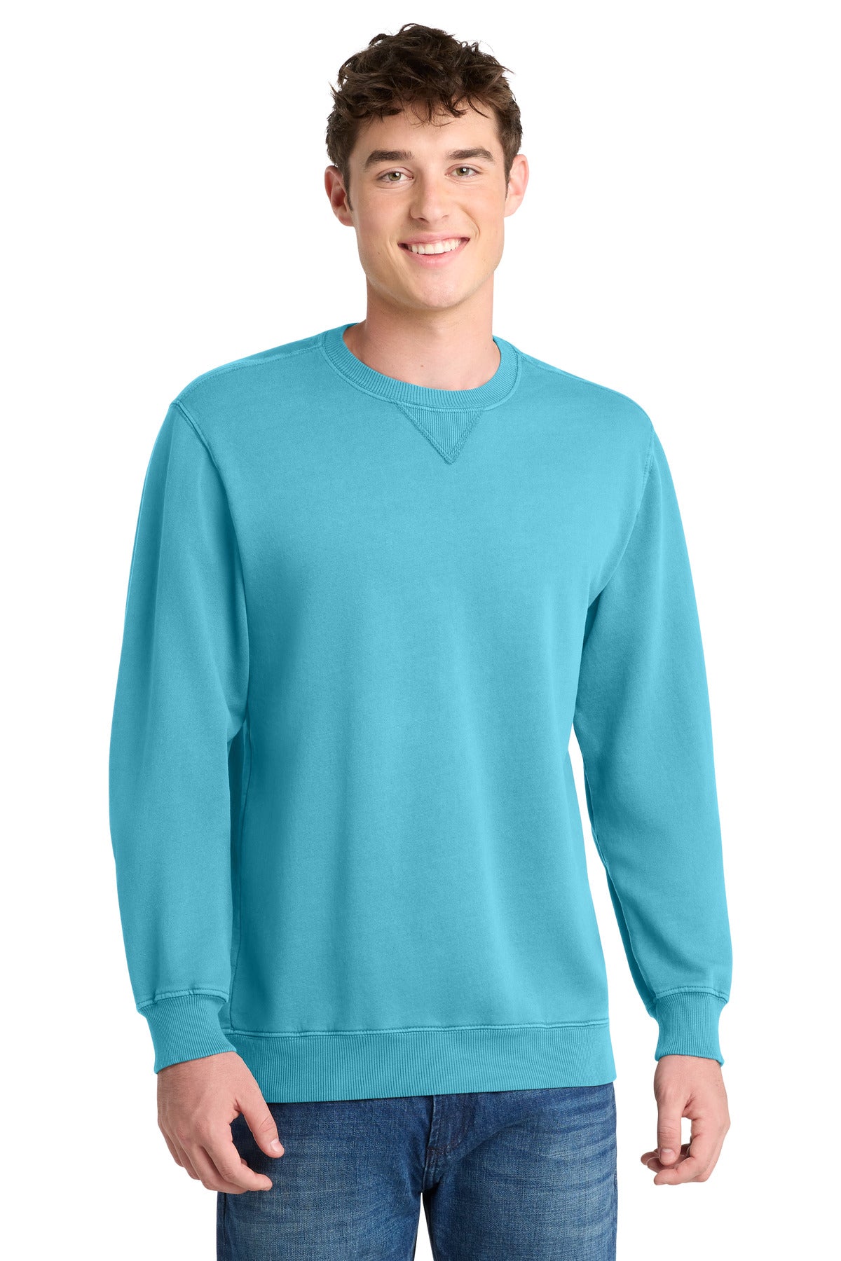 Port & Co® Beach Wash® Garment-Dyed Crewneck Sweatshirt PC098