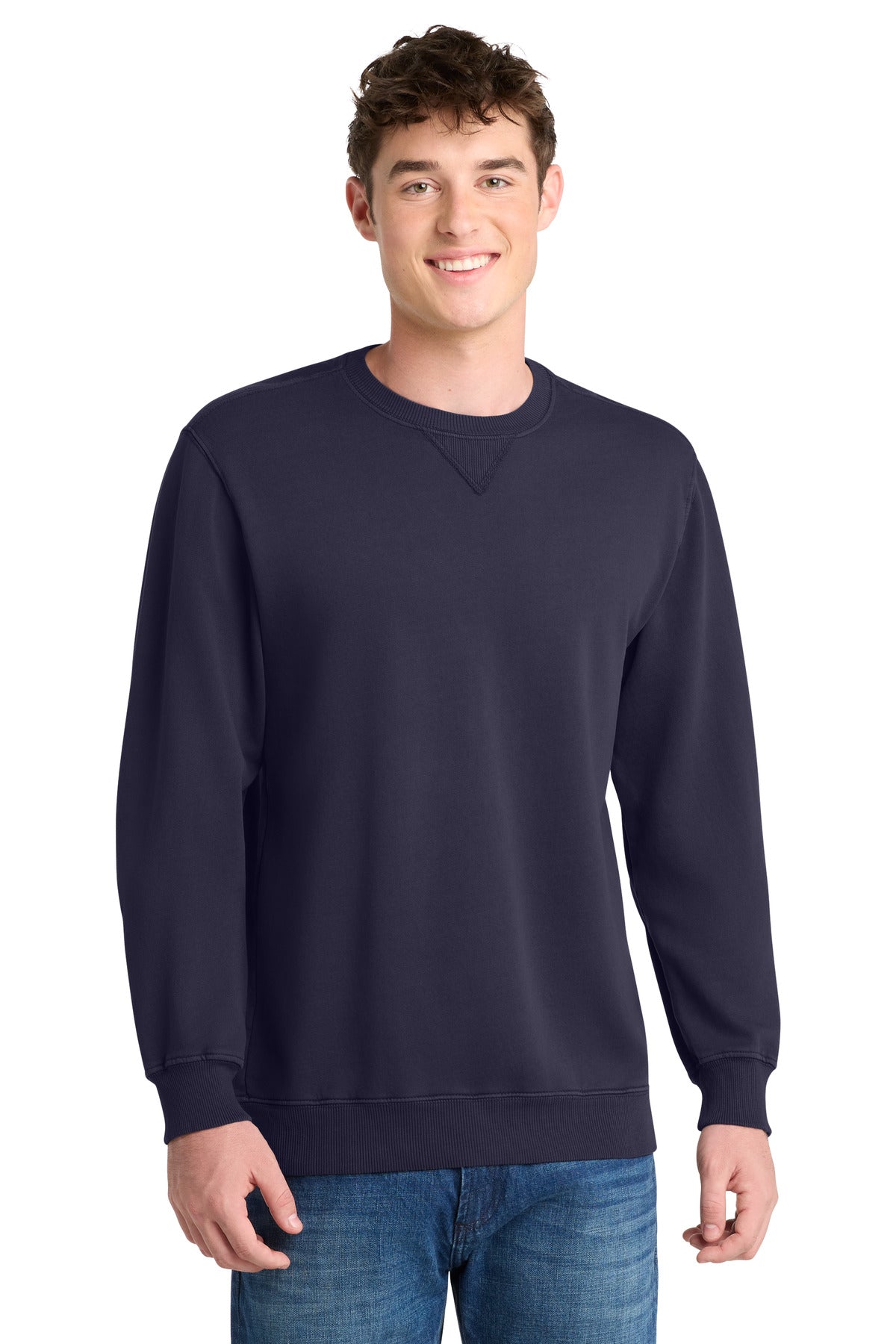 Port & Co® Beach Wash® Garment-Dyed Crewneck Sweatshirt PC098
