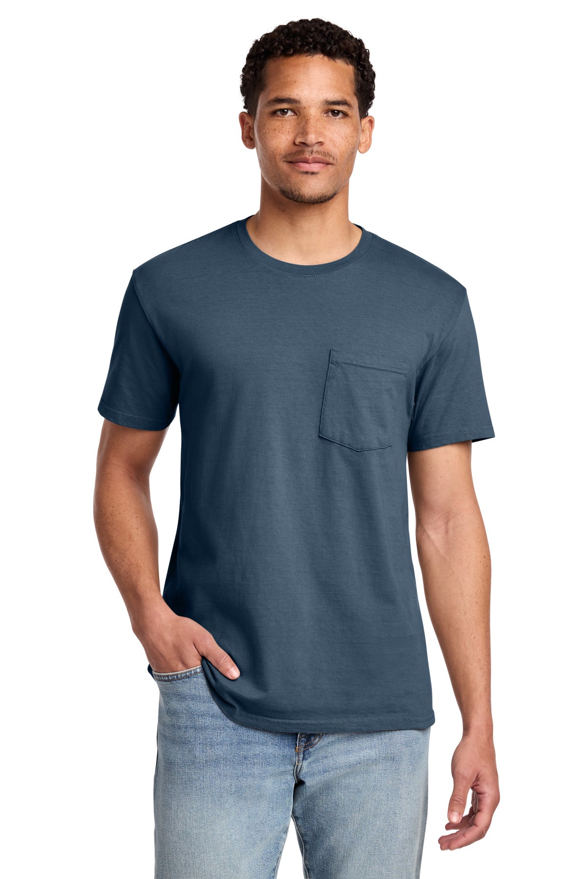Port & Co® Beach Wash® Garment-Dyed Pocket Tee.  PC099P