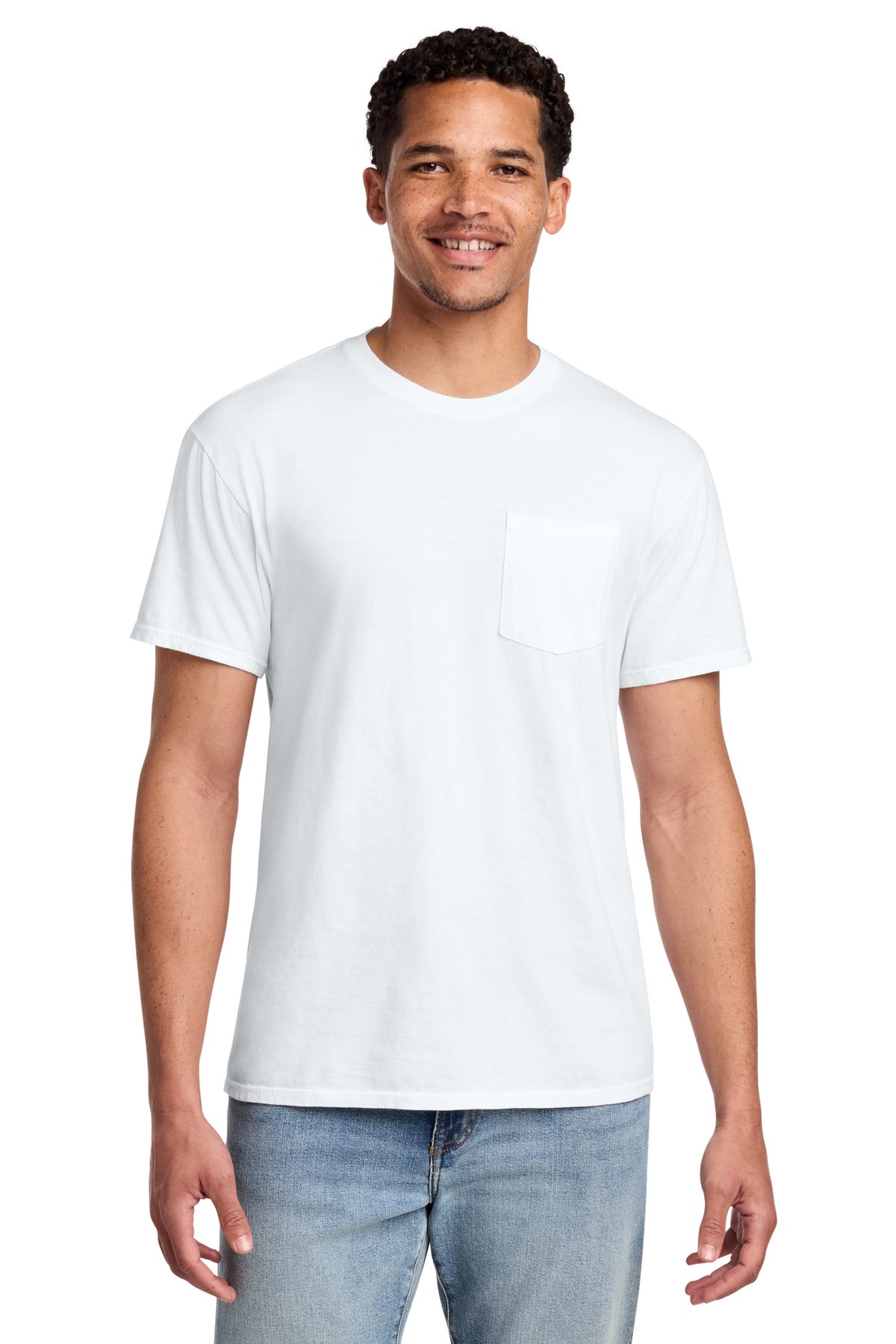 Port & Co® Beach Wash® Garment-Dyed Pocket Tee.  PC099P
