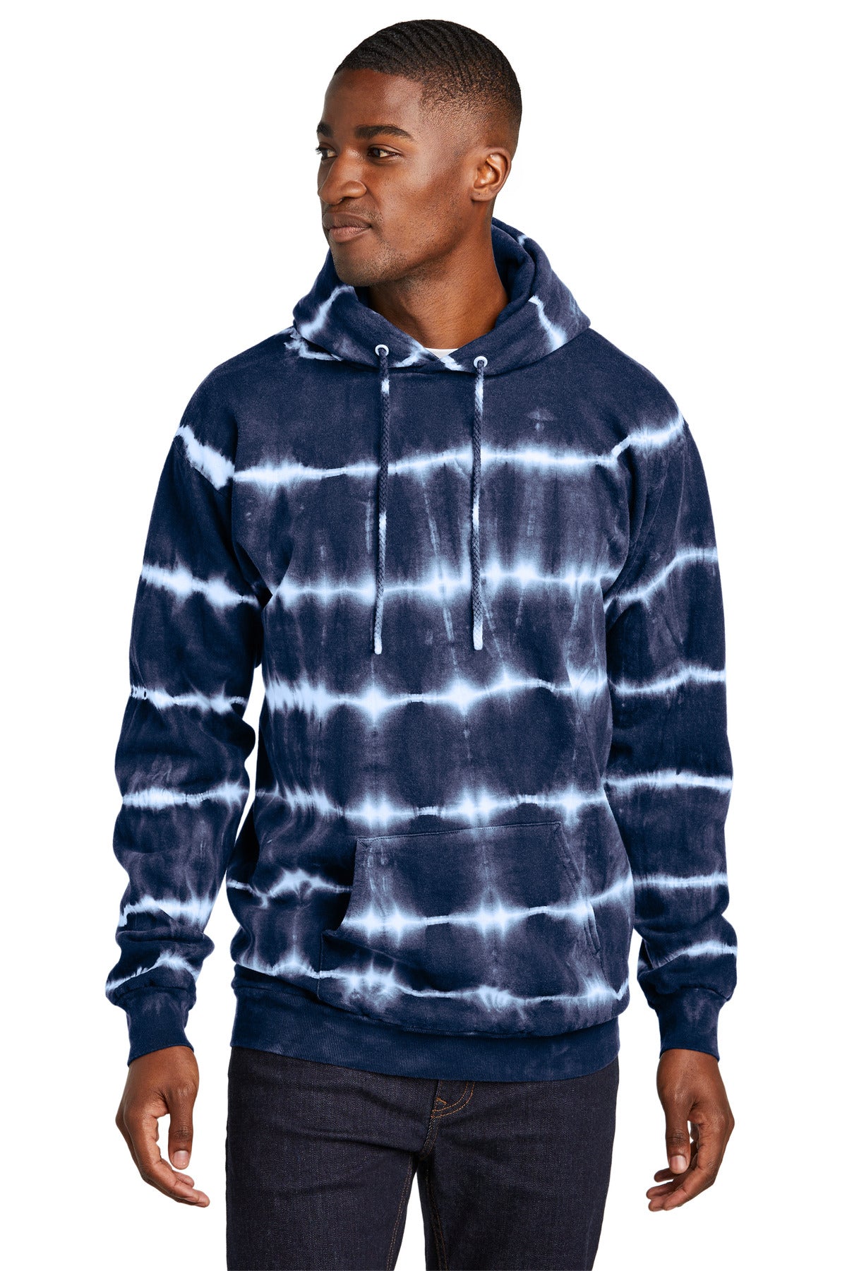 Port & Co® Allover Stripe Tie-Dye Fleece PC143