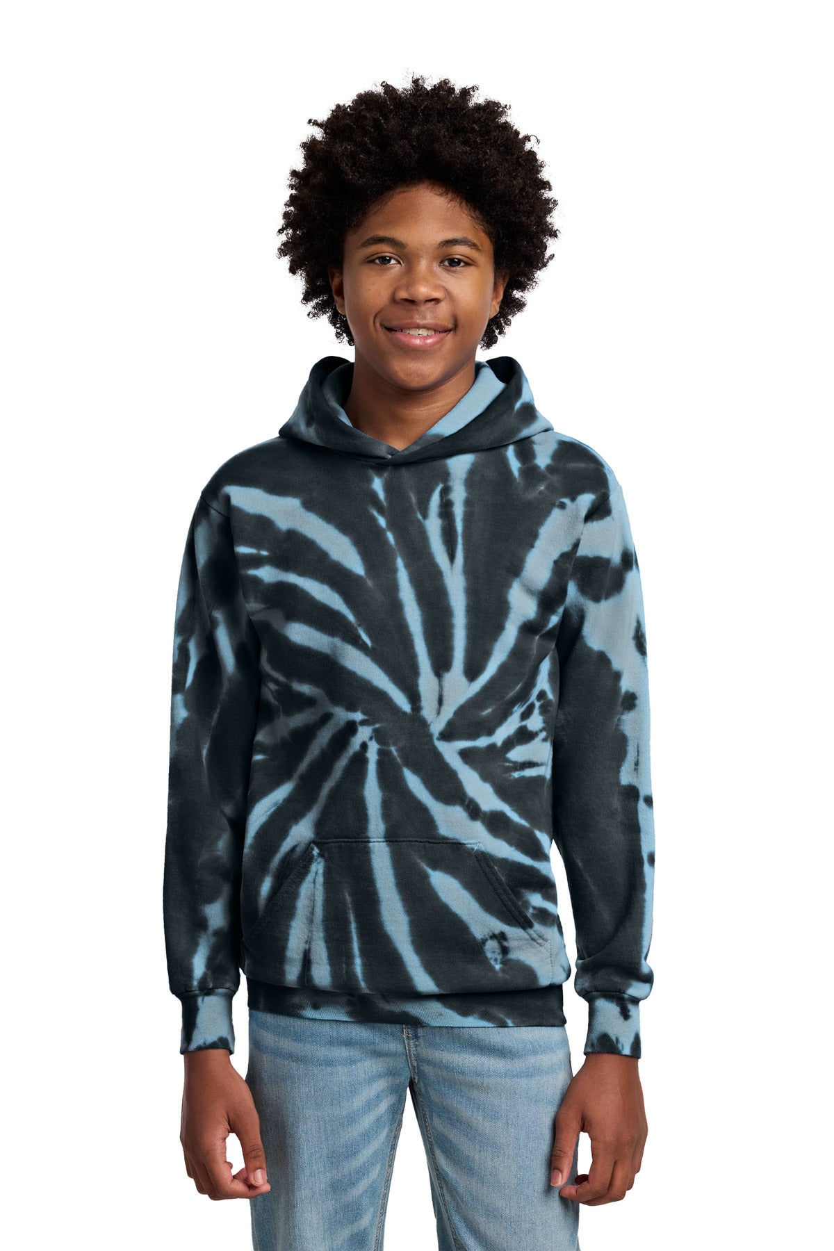 Port & Co® Youth Tie-Dye Pullover Hooded Sweatshirt. PC146Y