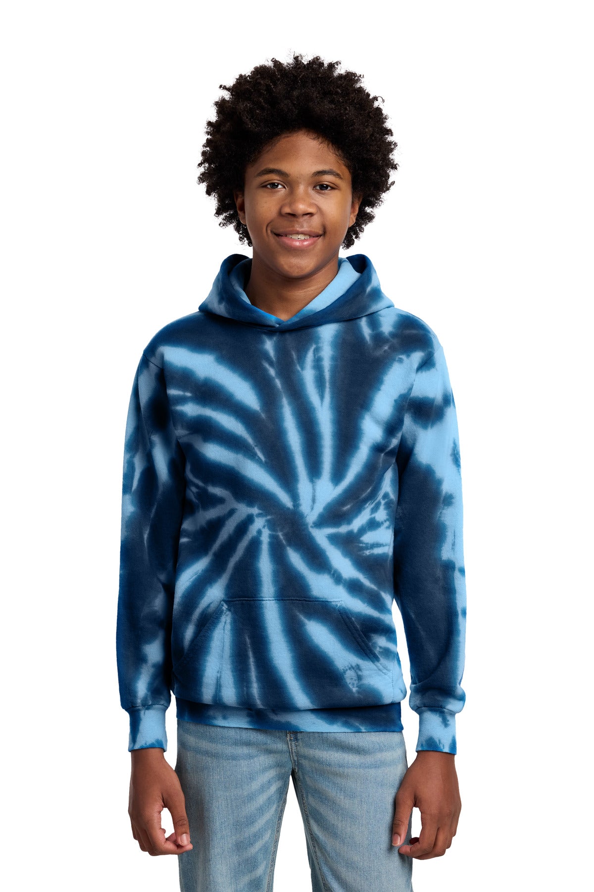 Port & Co® Youth Tie-Dye Pullover Hooded Sweatshirt. PC146Y