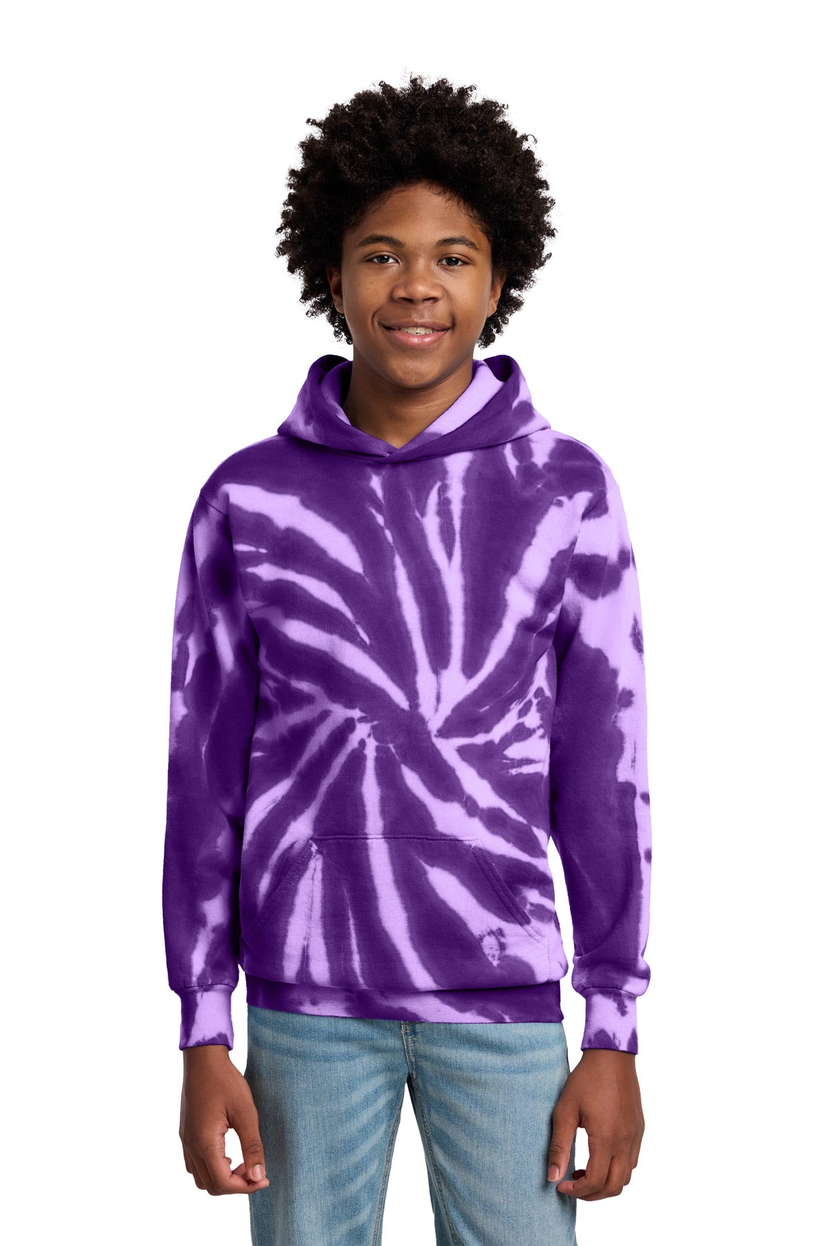 Port & Co® Youth Tie-Dye Pullover Hooded Sweatshirt. PC146Y