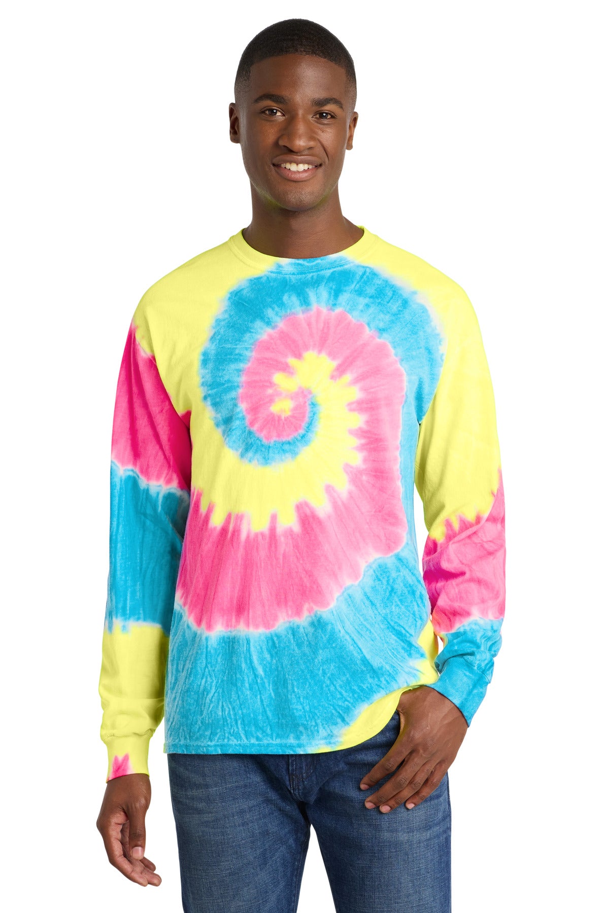 Port & Co® Tie-Dye Long Sleeve Tee.  PC147LS