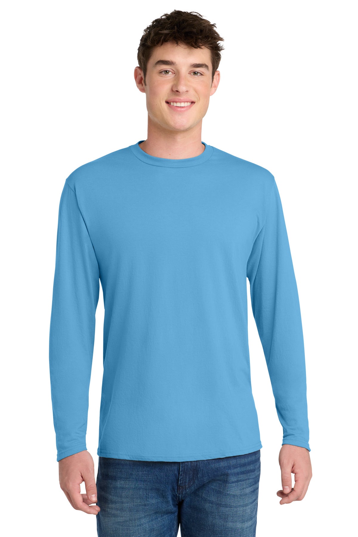 Port & Co® Long Sleeve Performance Blend Tee. PC381LS