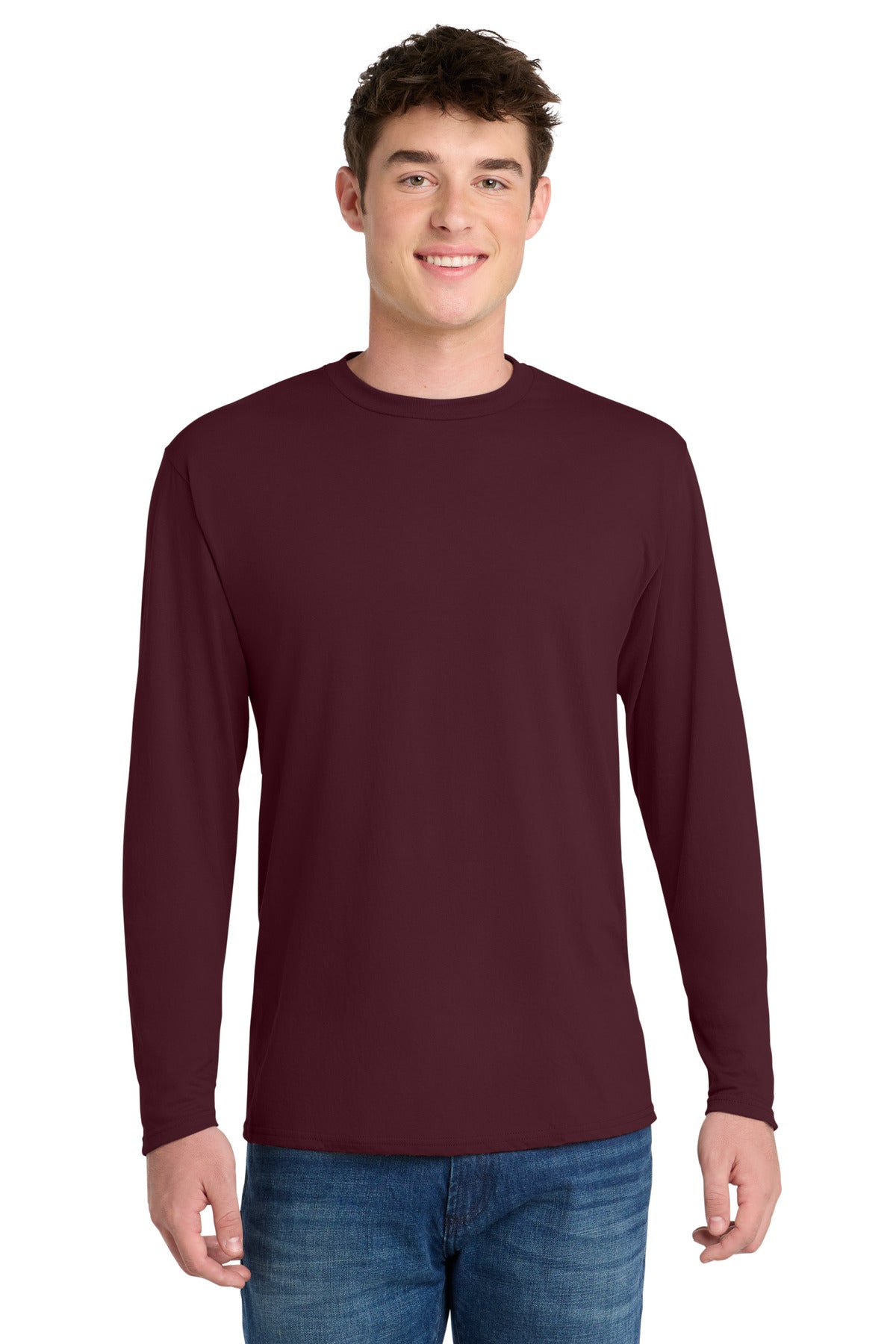 Port & Co® Long Sleeve Performance Blend Tee. PC381LS