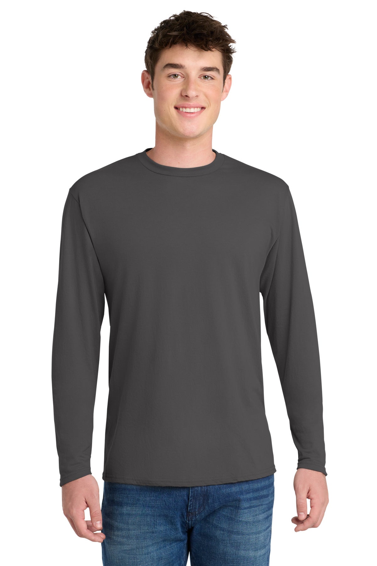 Port & Co® Long Sleeve Performance Blend Tee. PC381LS