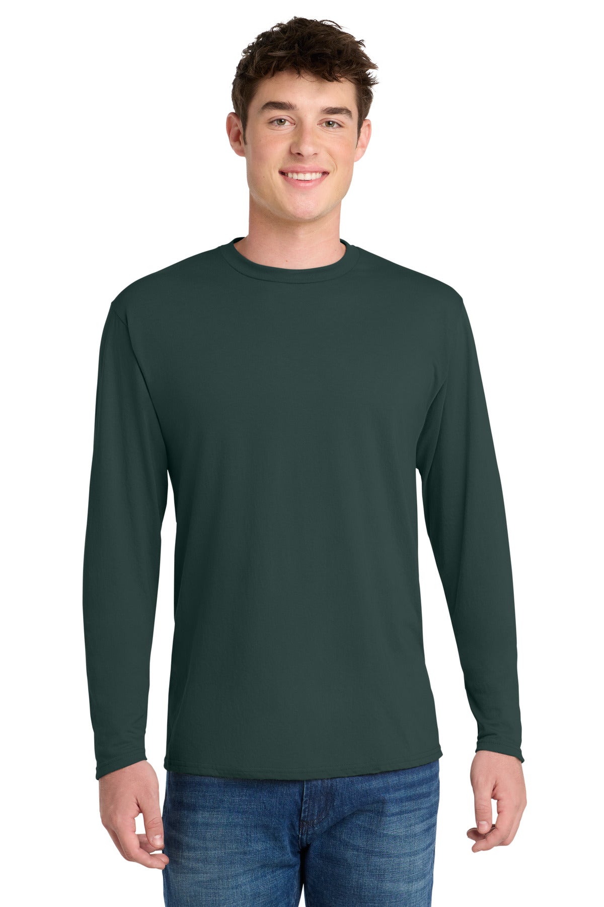 Port & Co® Long Sleeve Performance Blend Tee. PC381LS