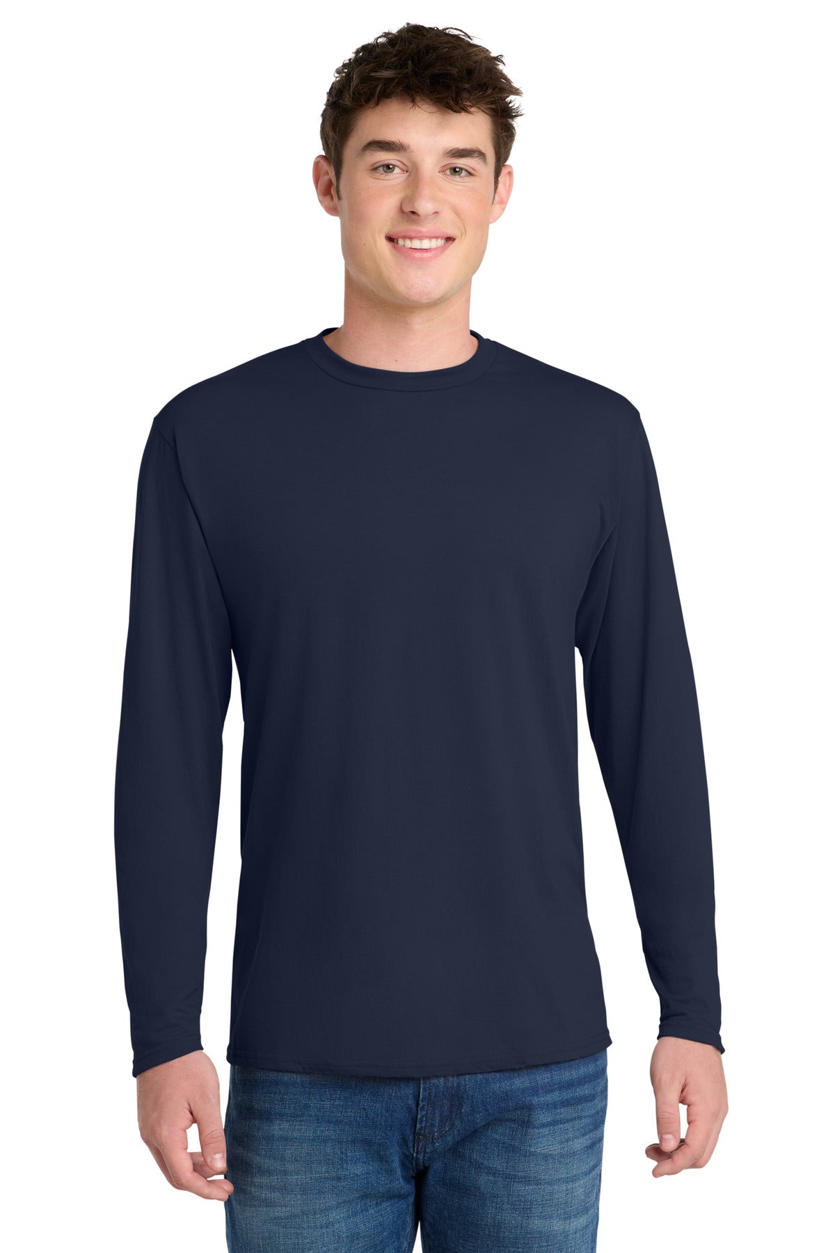 Port & Co® Long Sleeve Performance Blend Tee. PC381LS