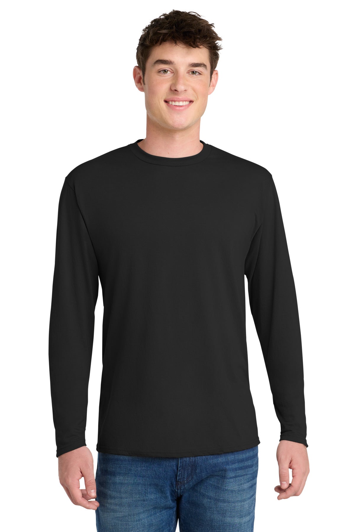Port & Co® Long Sleeve Performance Blend Tee. PC381LS