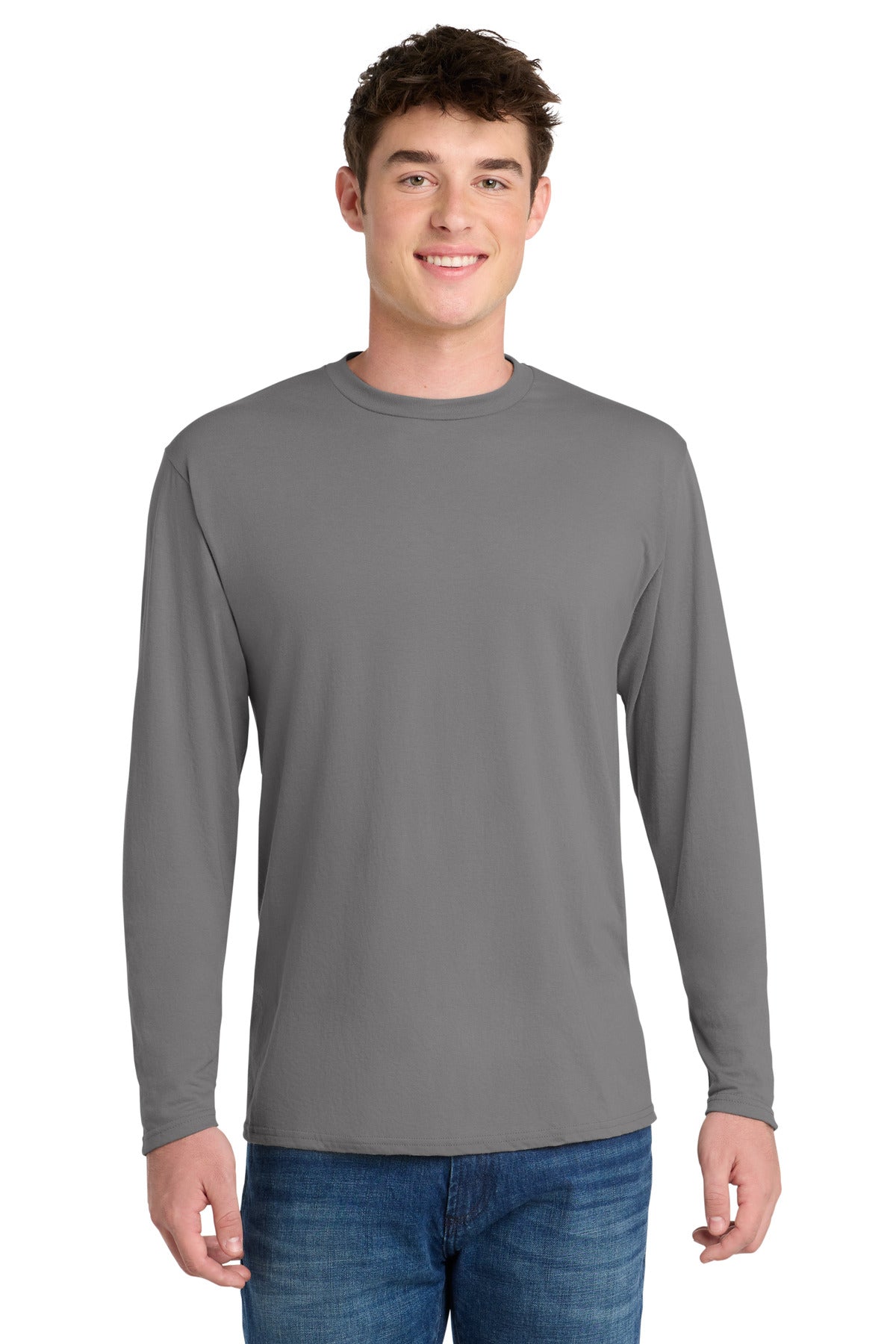 Port & Co® Long Sleeve Performance Blend Tee. PC381LS