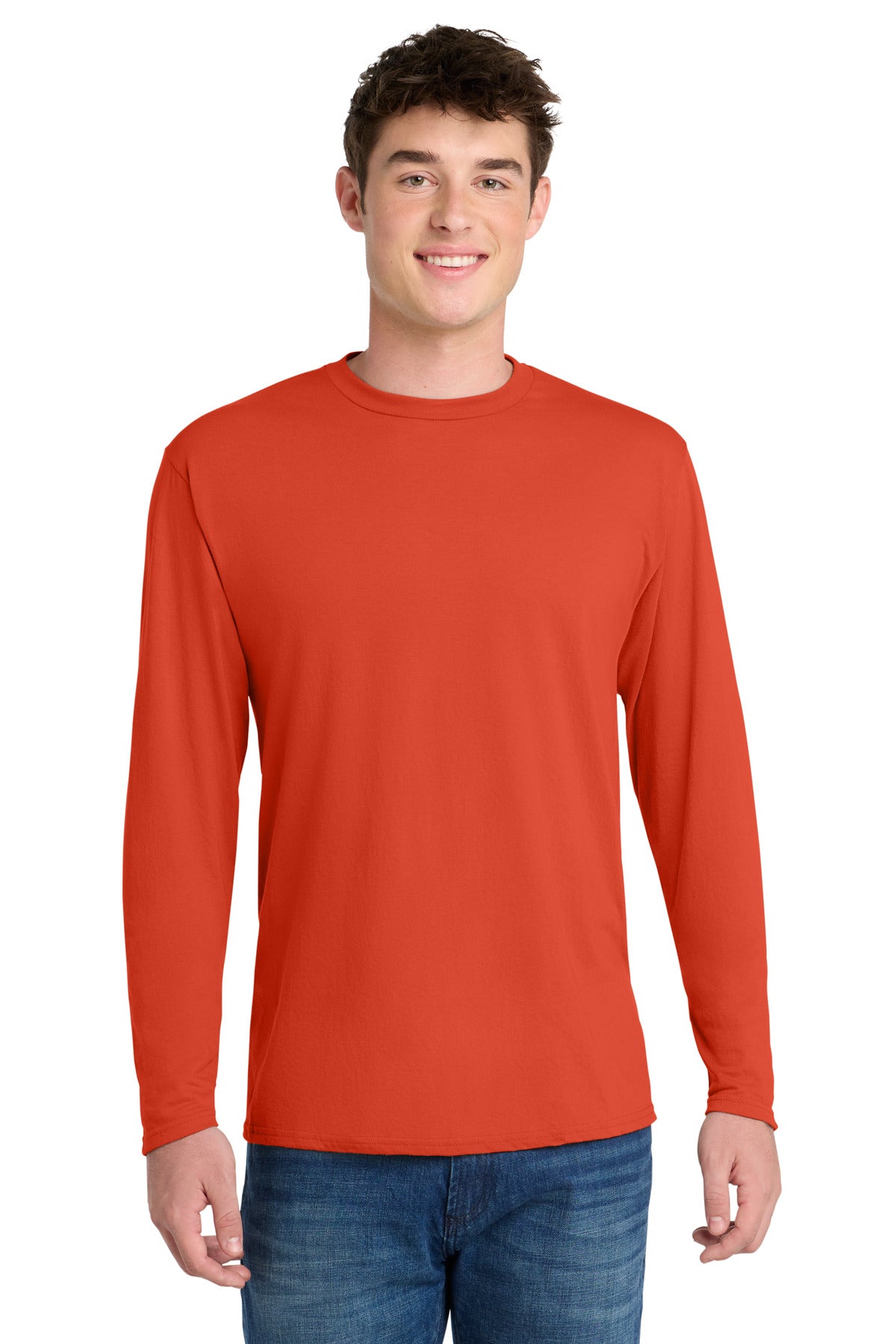 Port & Co® Long Sleeve Performance Blend Tee. PC381LS