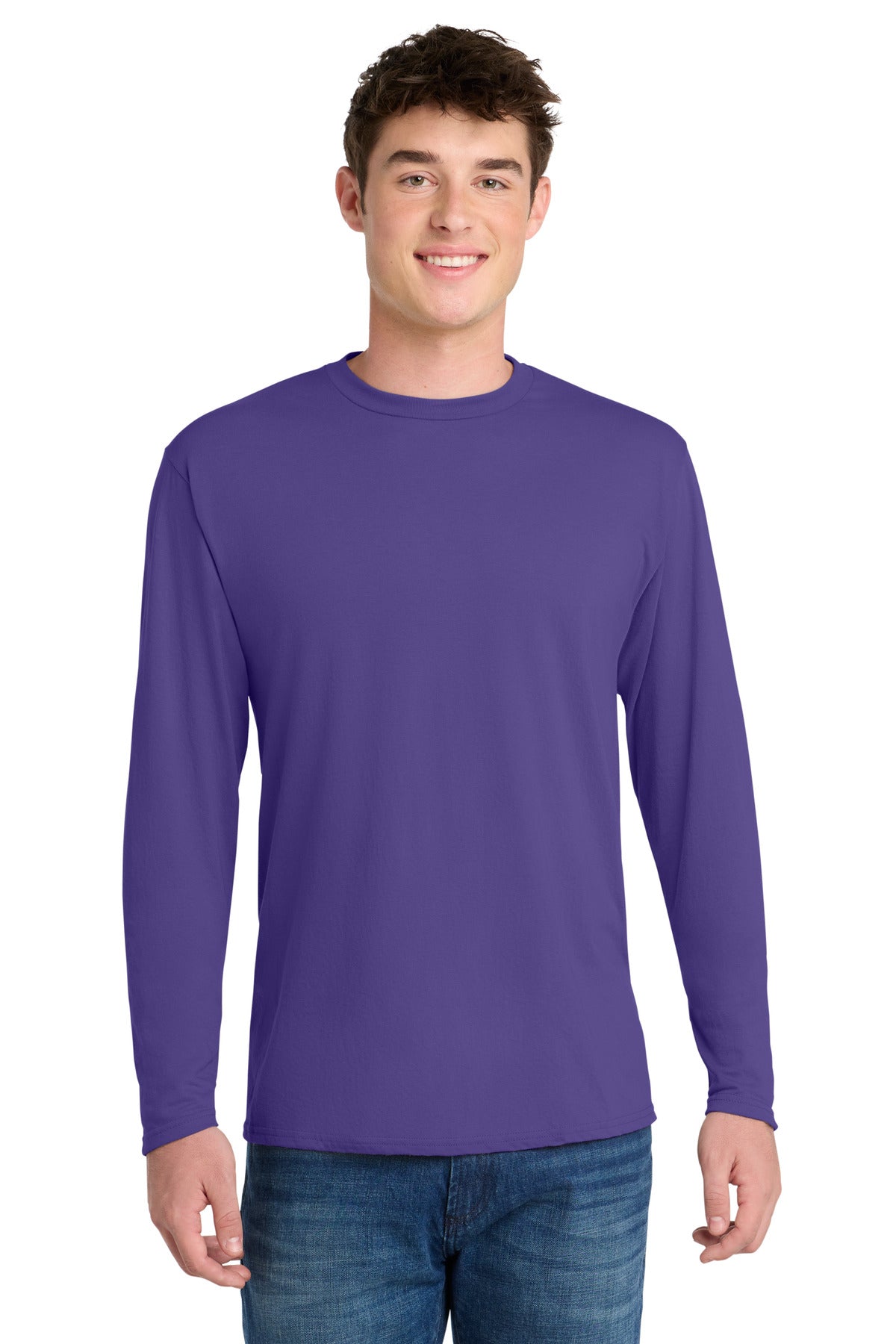 Port & Co® Long Sleeve Performance Blend Tee. PC381LS