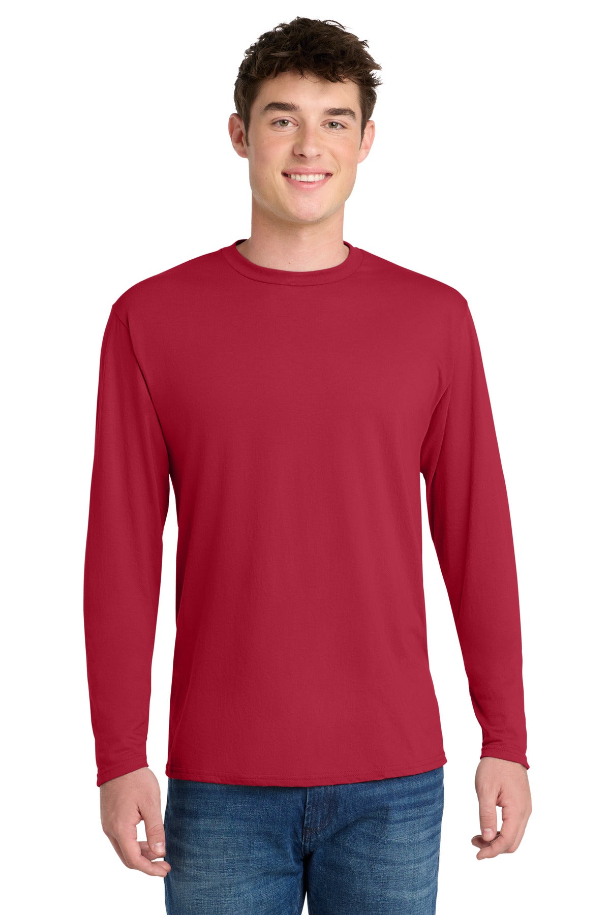 Port & Co® Long Sleeve Performance Blend Tee. PC381LS