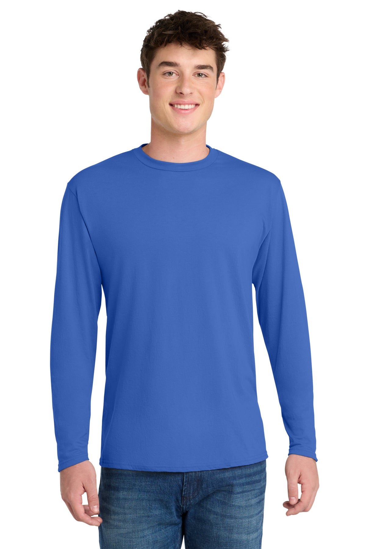 Port & Co® Long Sleeve Performance Blend Tee. PC381LS