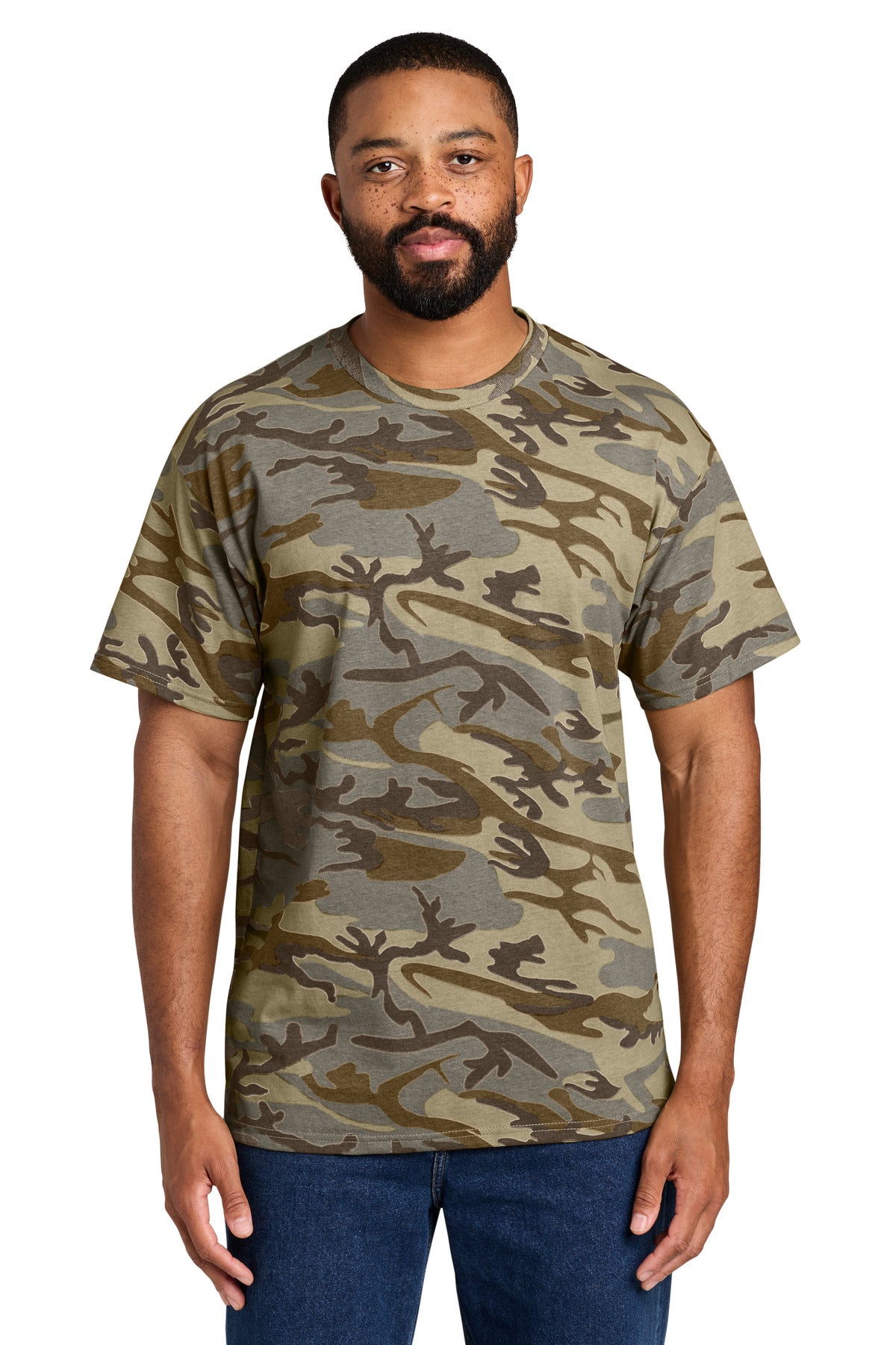 Port & Co® Core Cotton Camo Tee.  PC54C