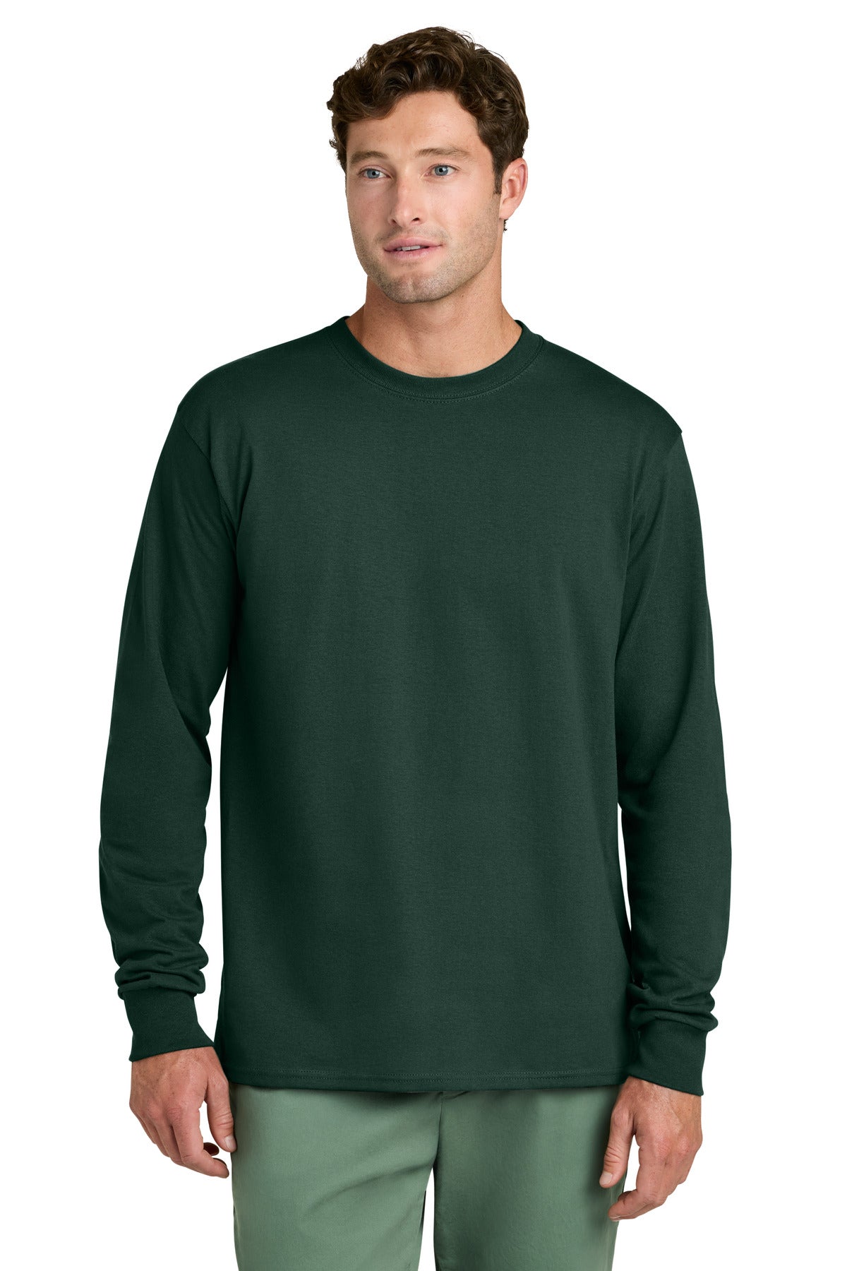 Port & Co® Long Sleeve Core Cotton Tee. PC54LS