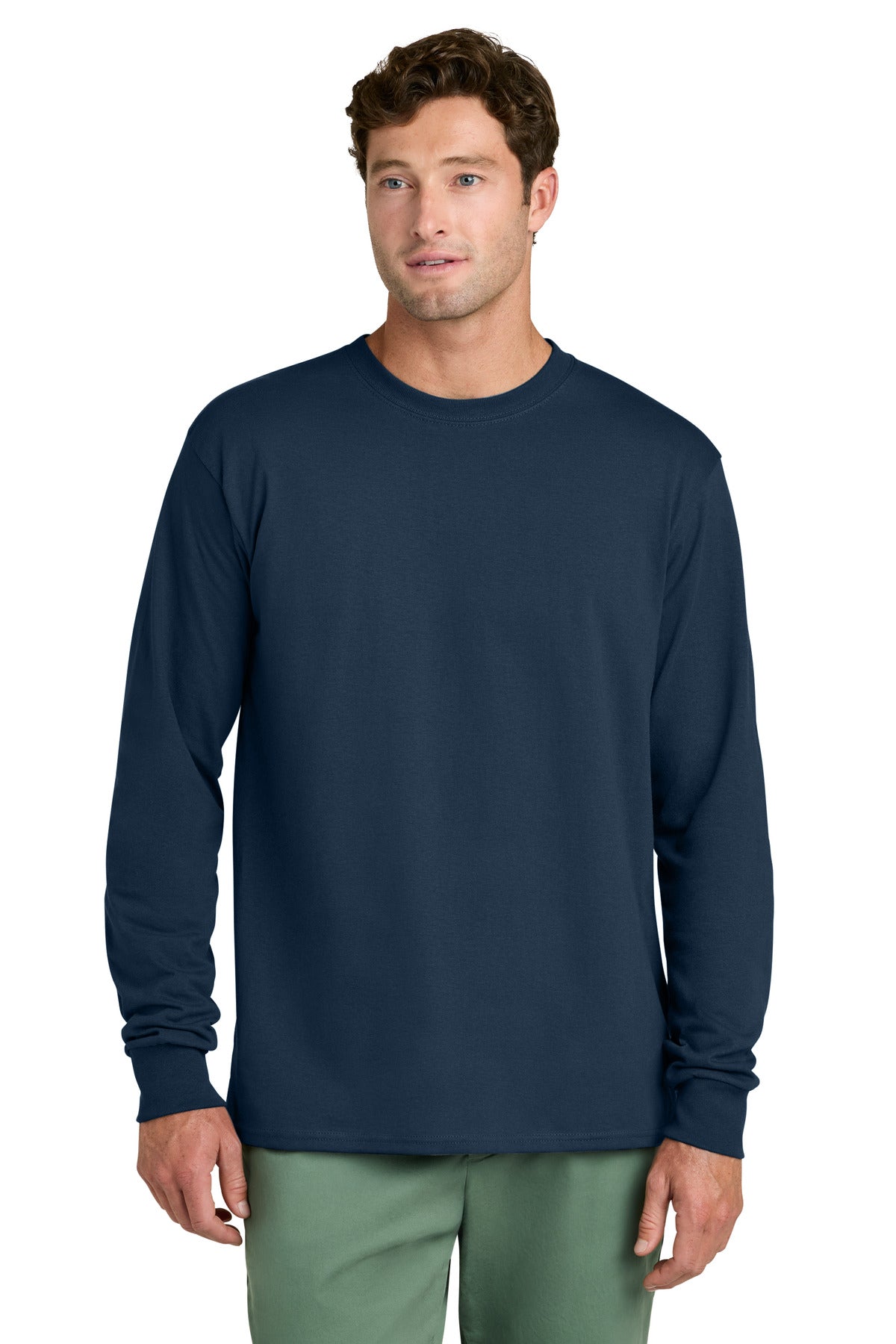 Port & Co® Long Sleeve Core Cotton Tee. PC54LS