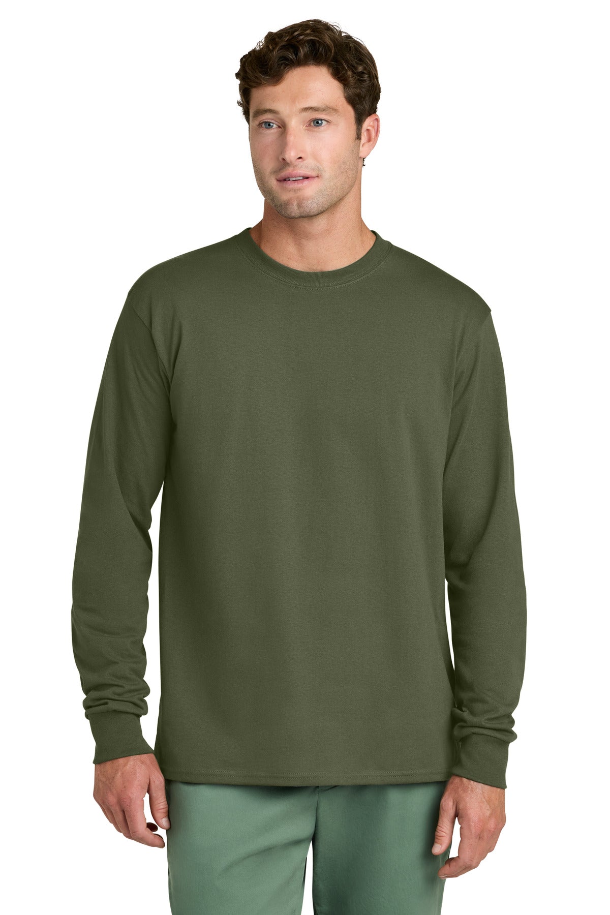 Port & Co® Long Sleeve Core Cotton Tee. PC54LS