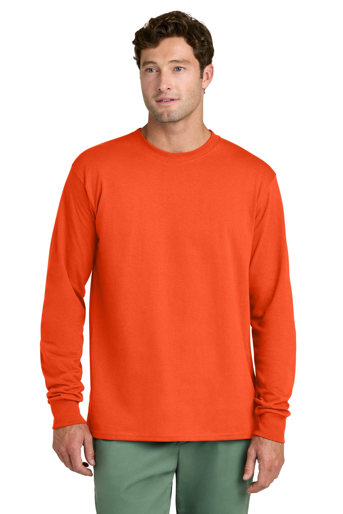 Port & Co® Long Sleeve Core Cotton Tee. PC54LS