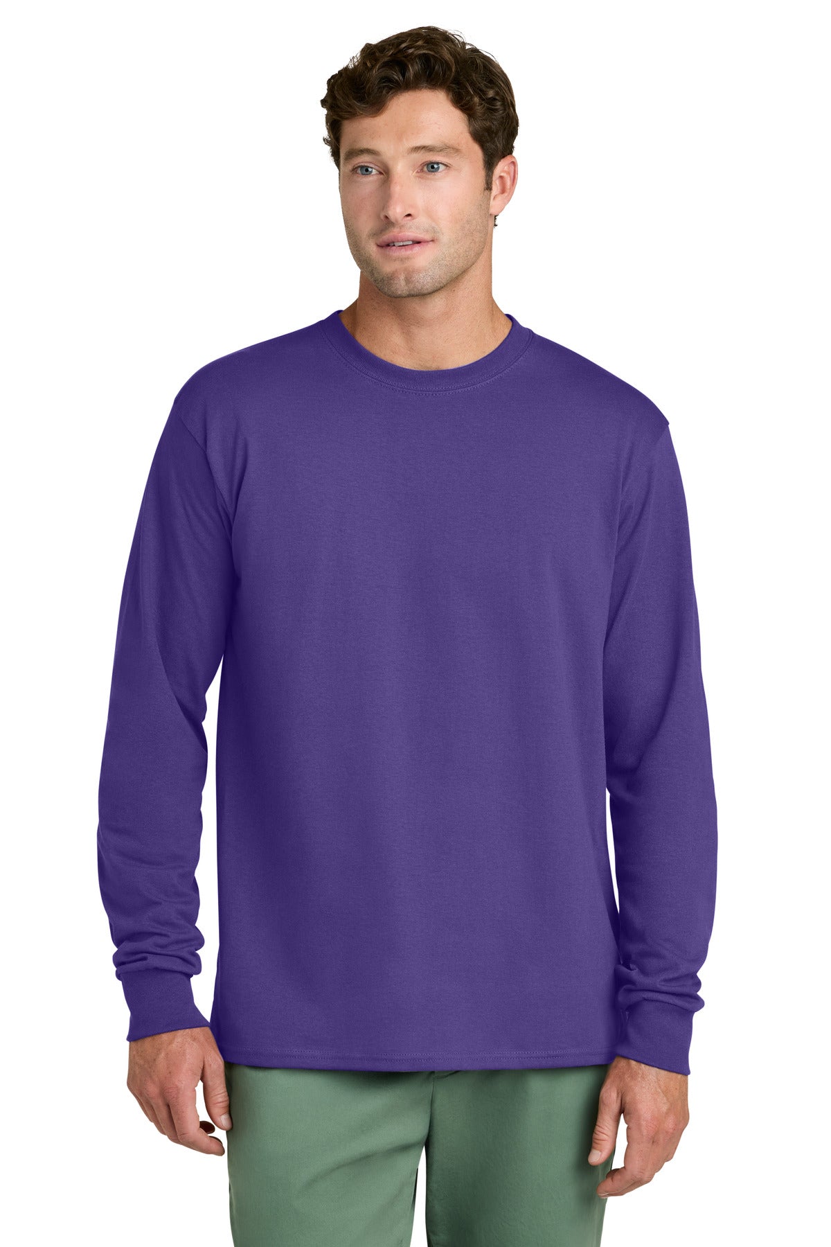 Port & Co® Long Sleeve Core Cotton Tee. PC54LS