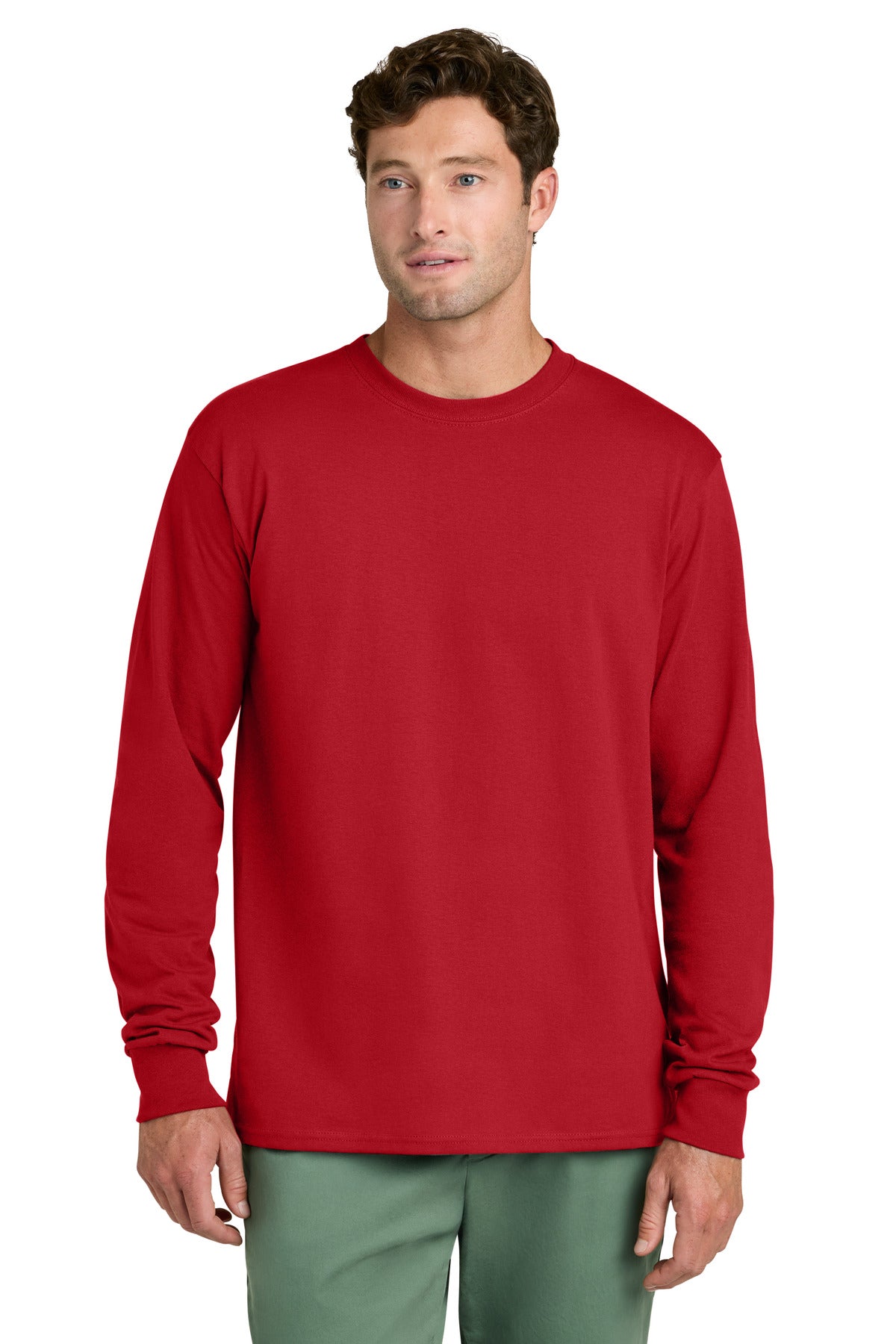 Port & Co® Long Sleeve Core Cotton Tee. PC54LS