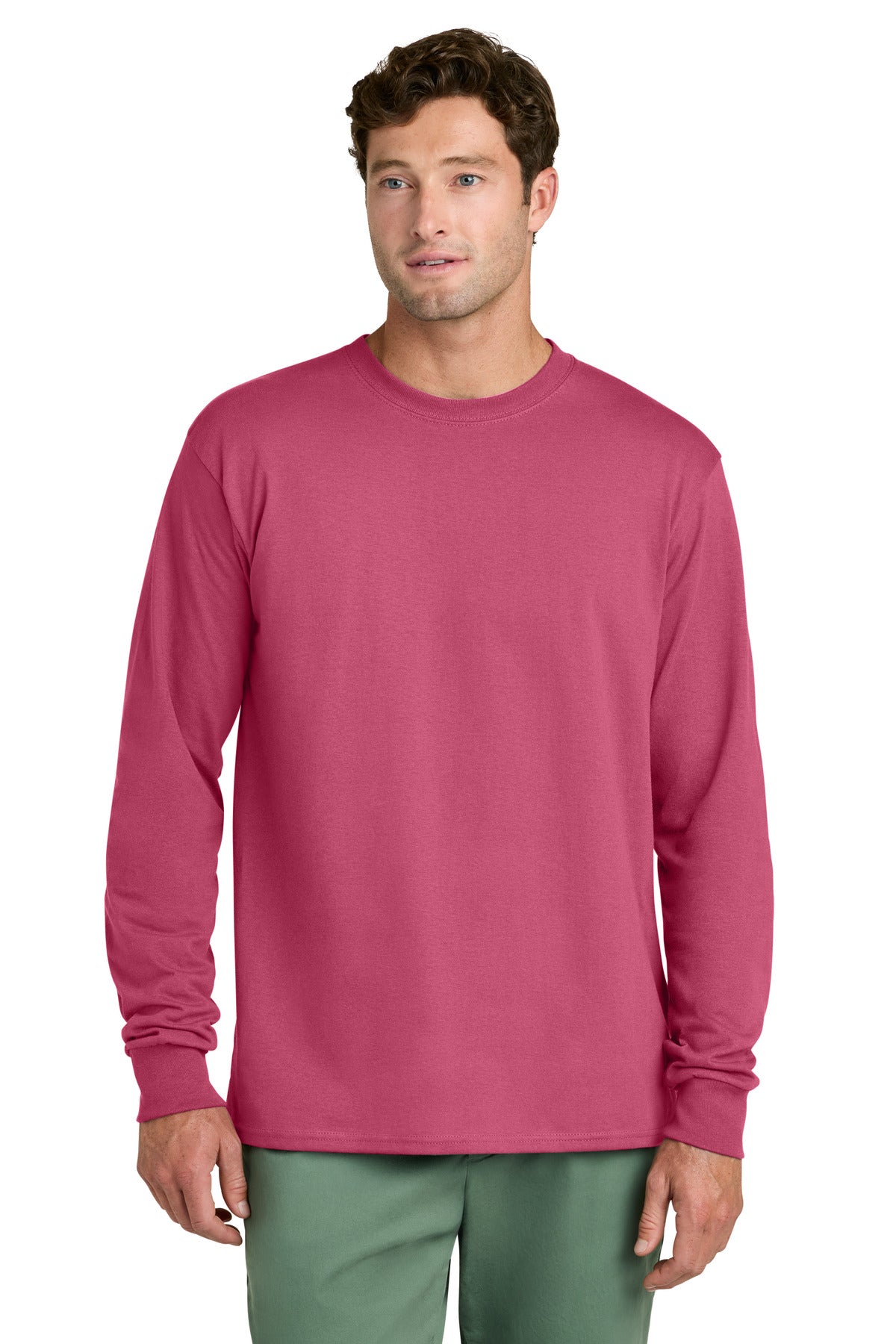 Port & Co® Long Sleeve Core Cotton Tee. PC54LS