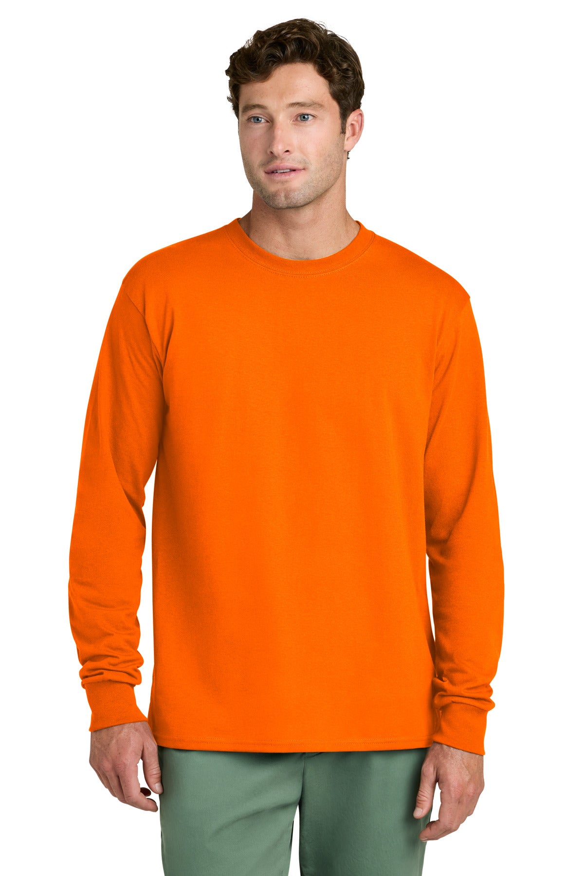 Port & Co® Long Sleeve Core Cotton Tee. PC54LS