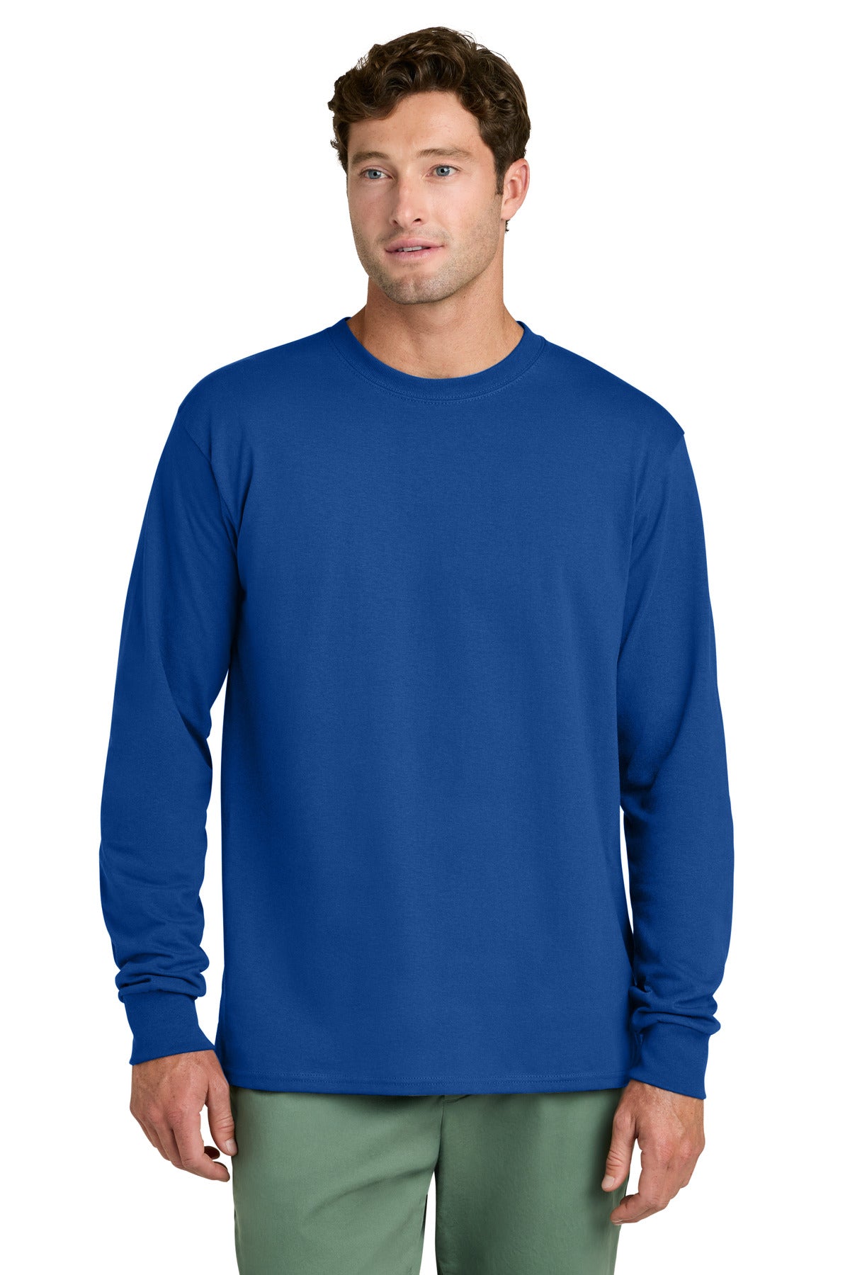 Port & Co® Long Sleeve Core Cotton Tee. PC54LS