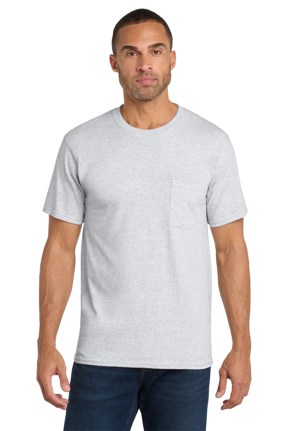 Port & Co® Core Cotton Pocket Tee. PC54P
