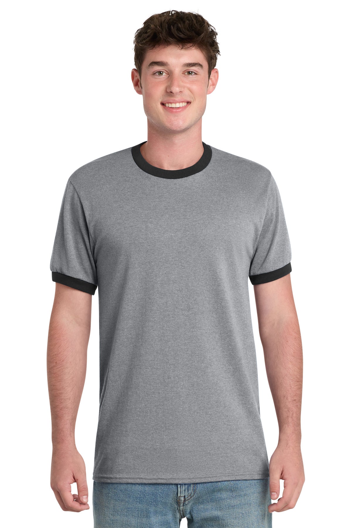 Port & Co® Core Cotton Ringer Tee.  PC54R