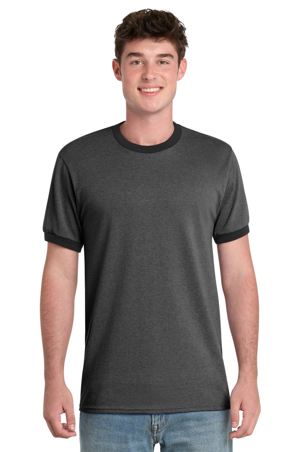 Port & Co® Core Cotton Ringer Tee.  PC54R