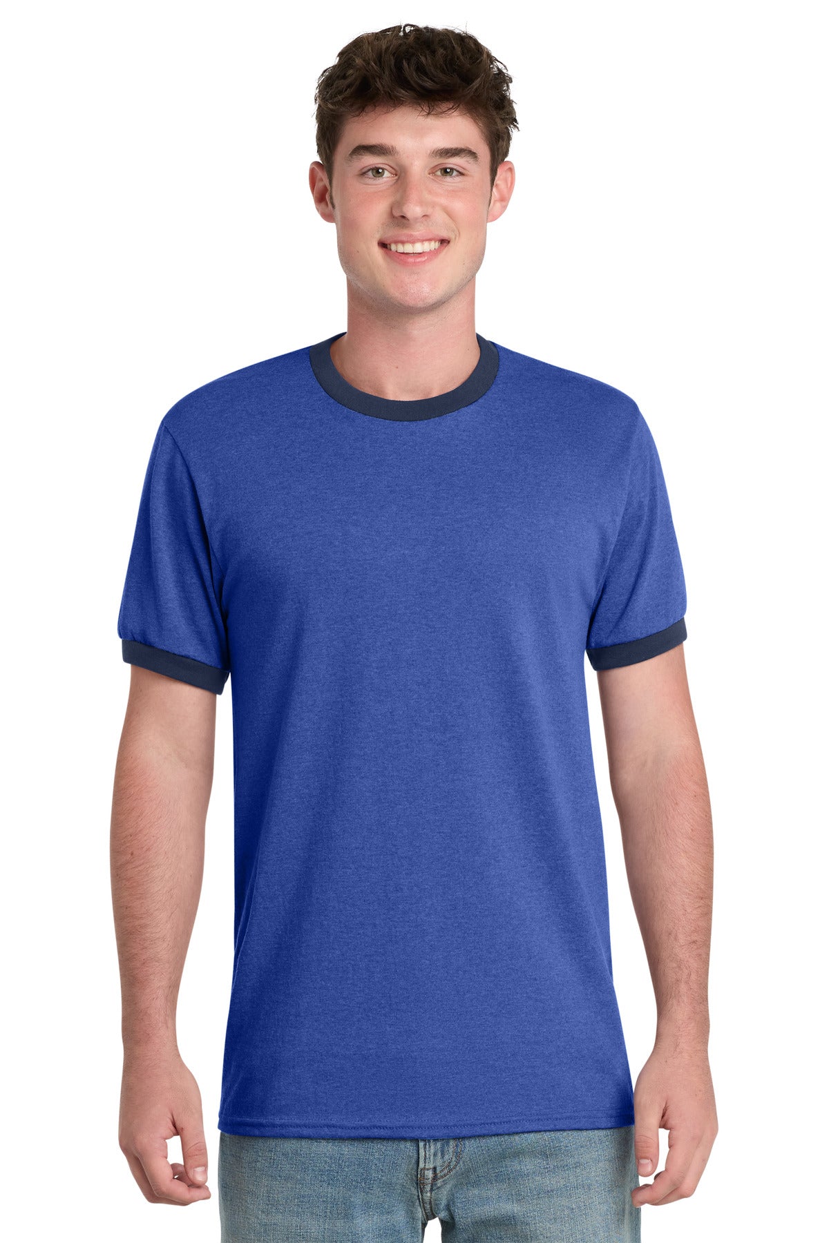 Port & Co® Core Cotton Ringer Tee.  PC54R