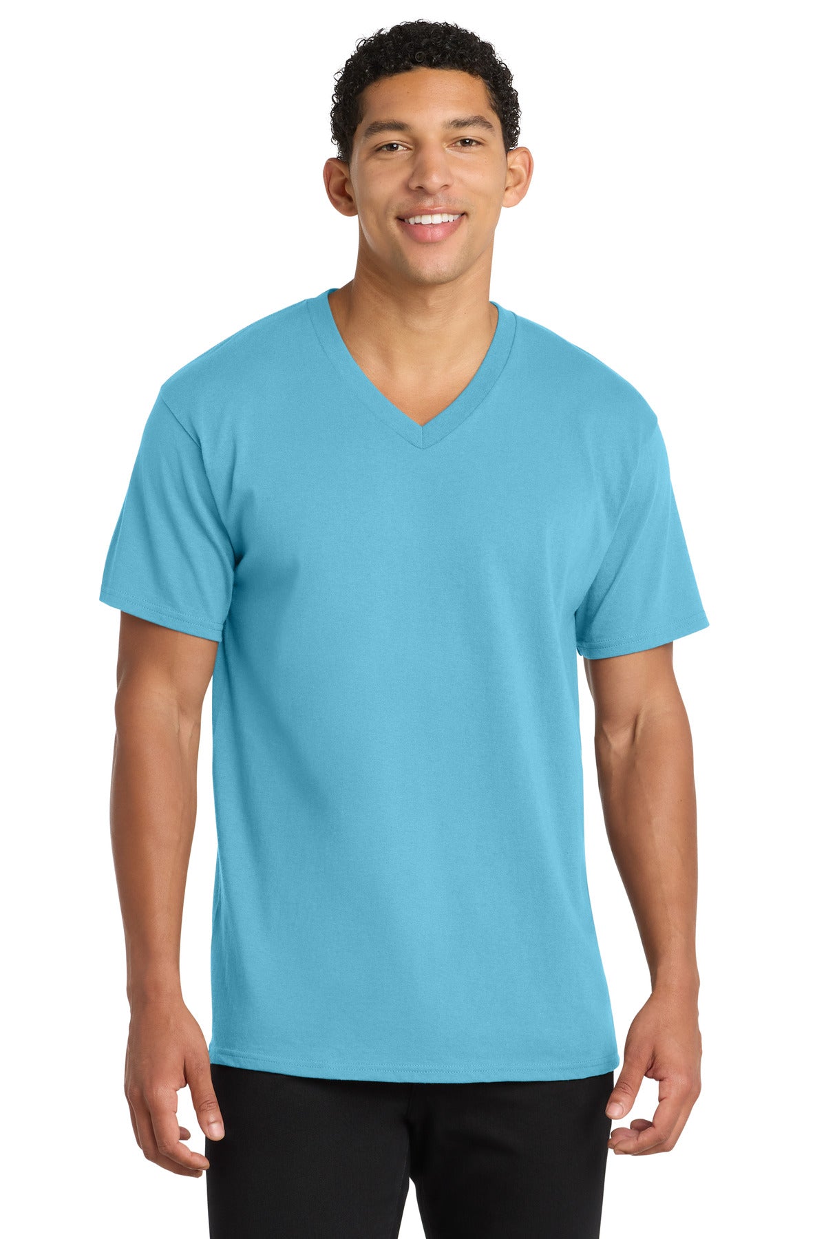 Port & Co® Core Cotton V-Neck Tee. PC54V