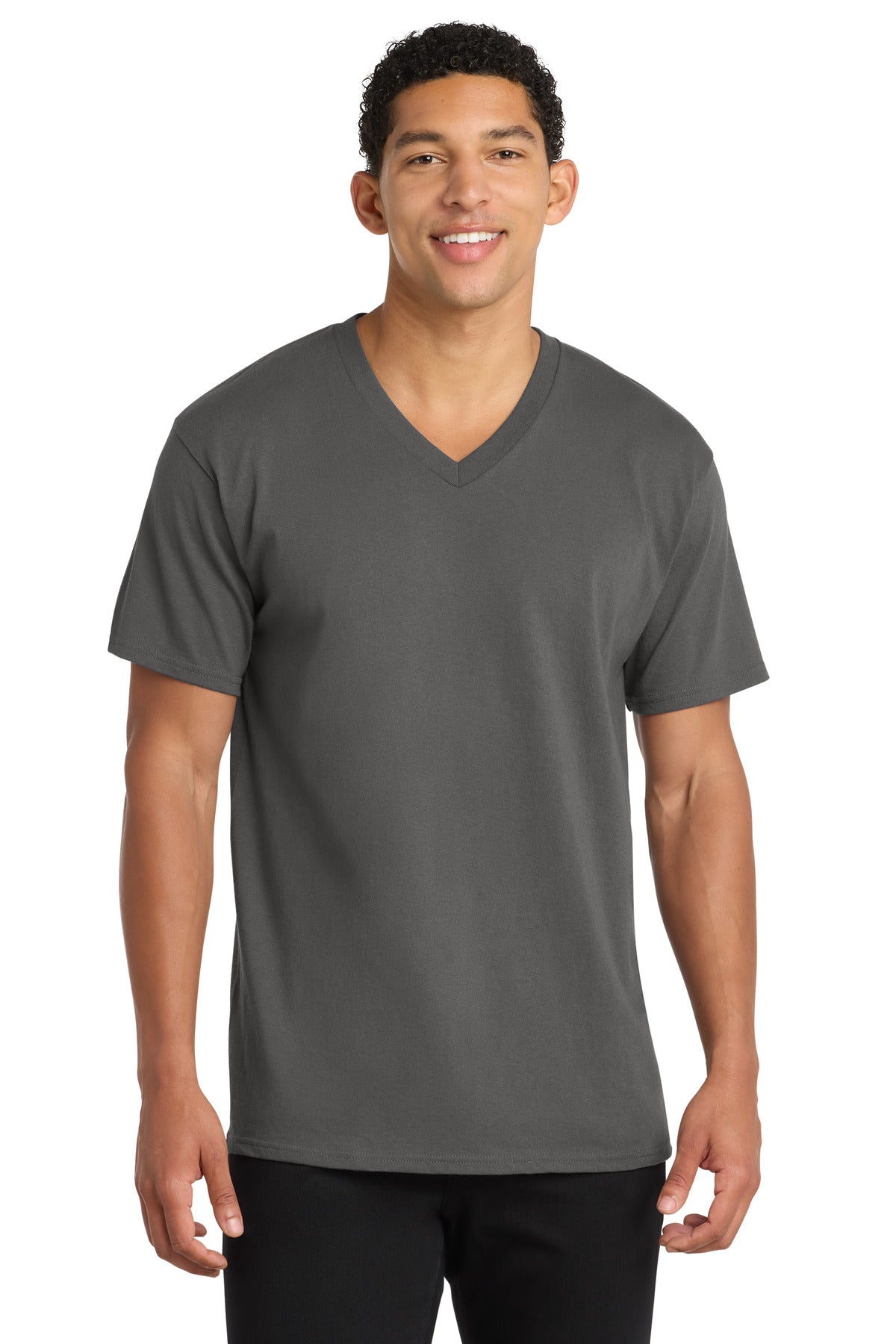 Port & Co® Core Cotton V-Neck Tee. PC54V