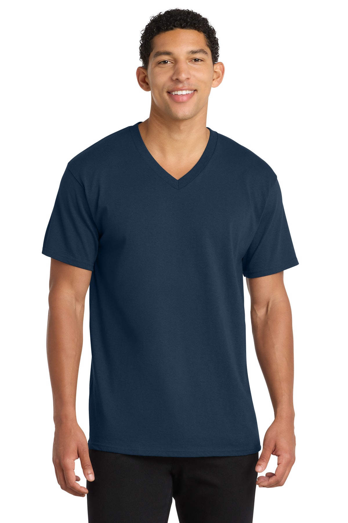 Port & Co® Core Cotton V-Neck Tee. PC54V