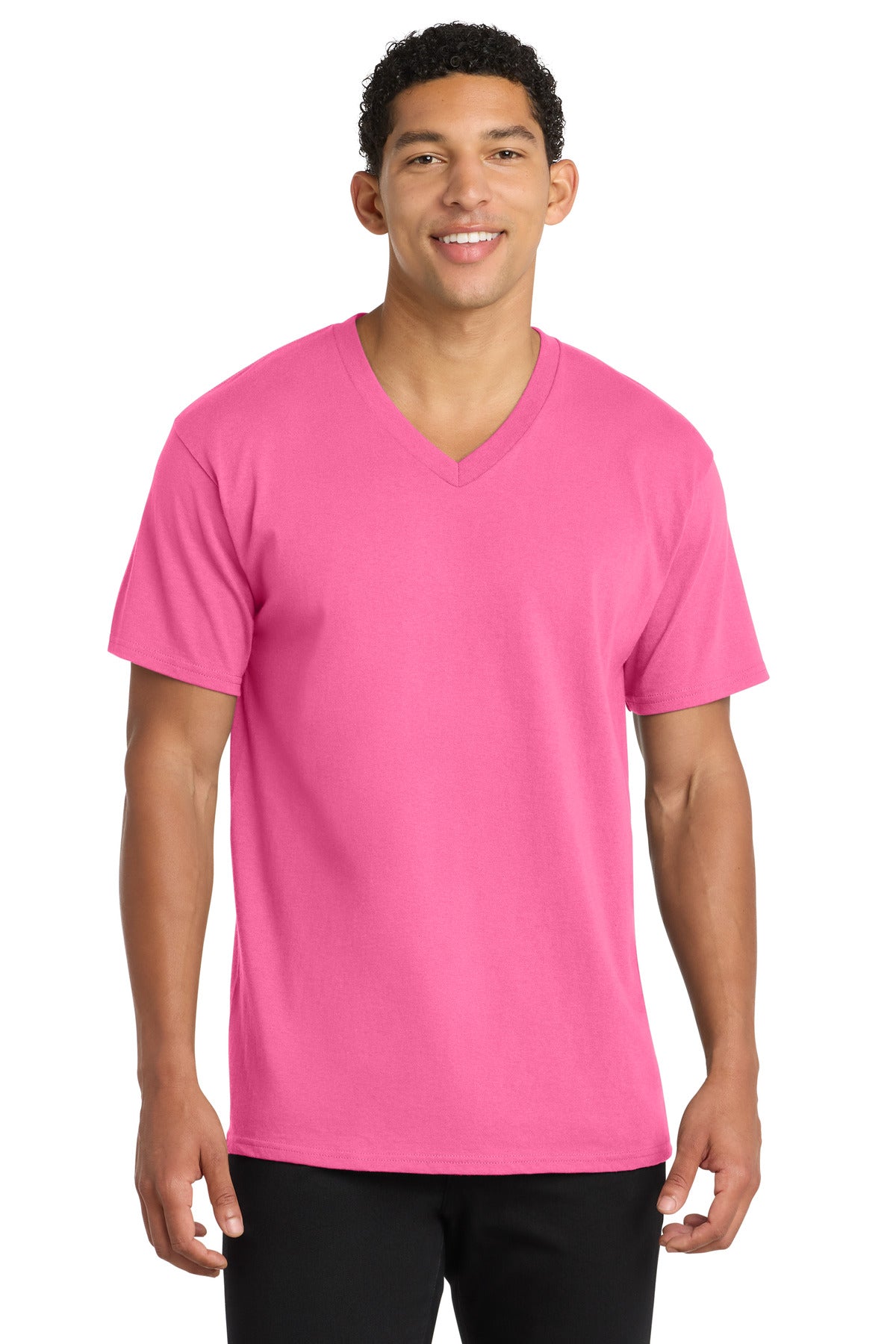Port & Co® Core Cotton V-Neck Tee. PC54V