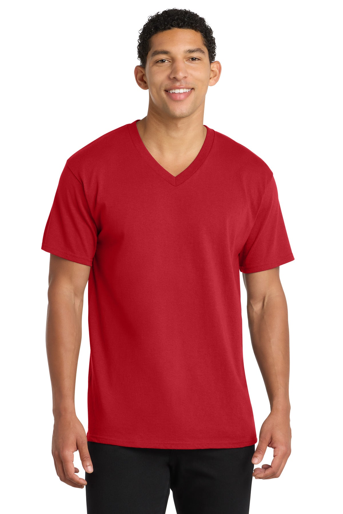Port & Co® Core Cotton V-Neck Tee. PC54V