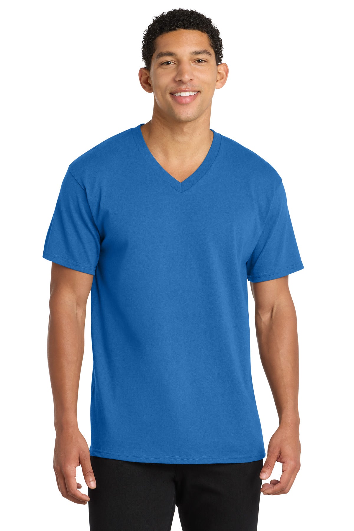 Port & Co® Core Cotton V-Neck Tee. PC54V
