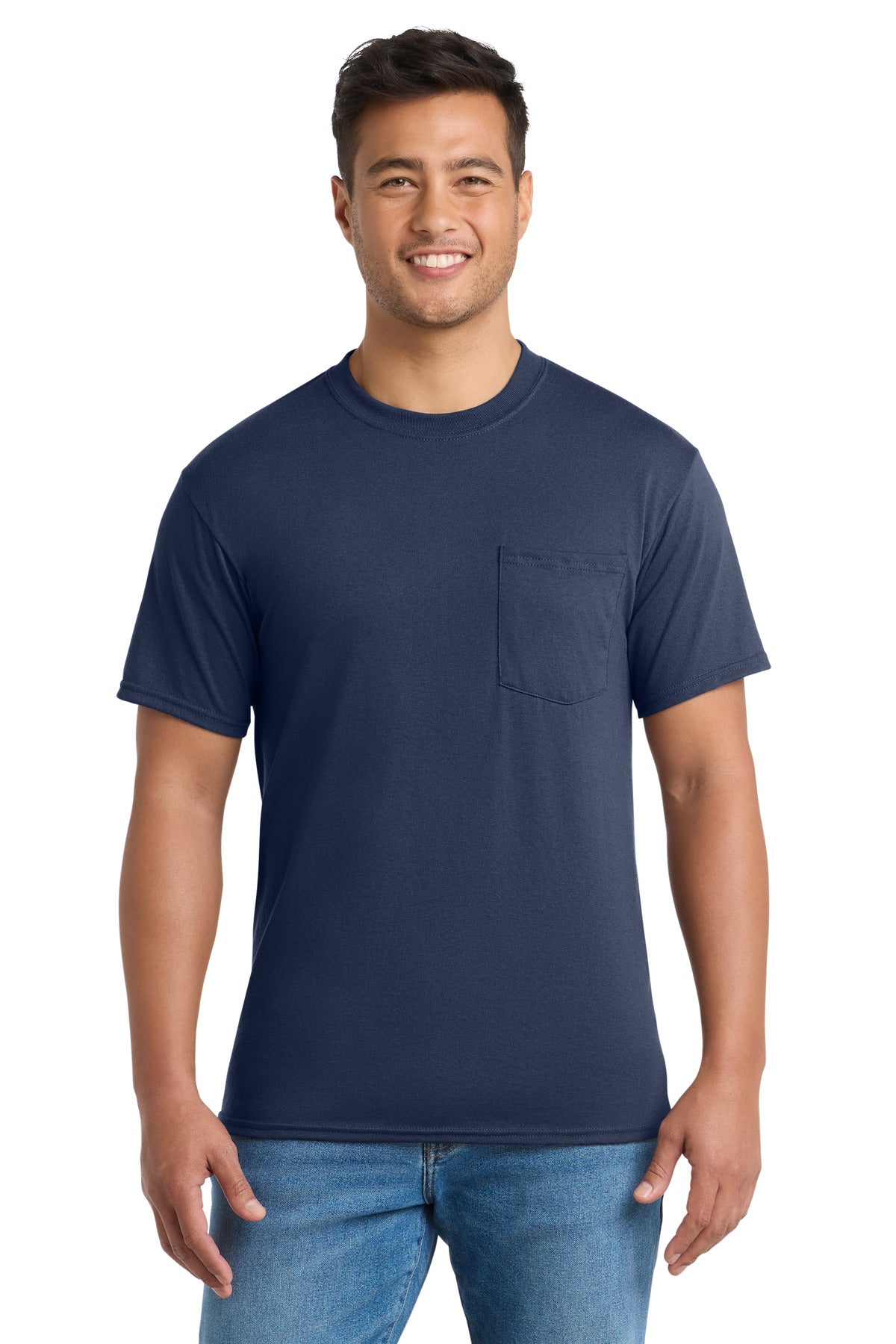 Port & Co® Tall Core Blend Pocket Tee. PC55PT