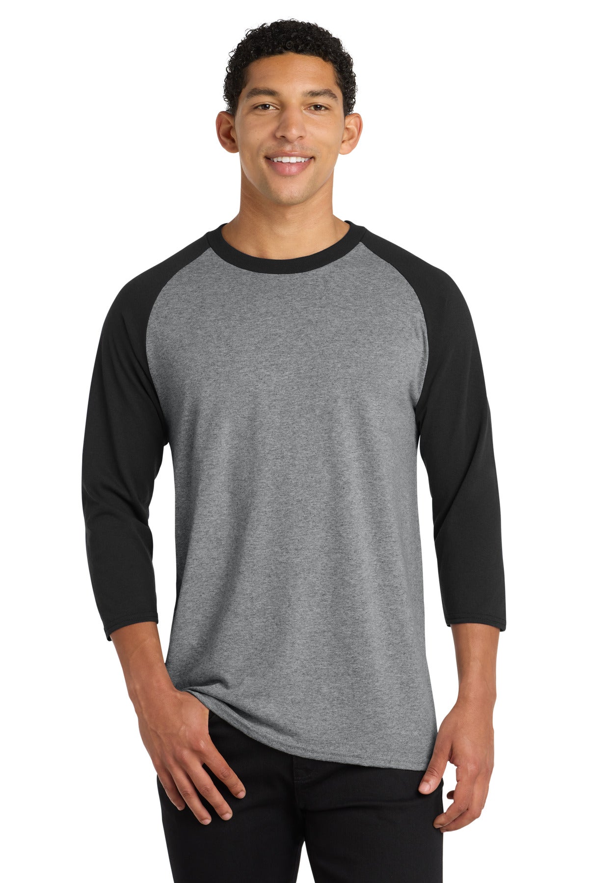 Port & Co® Core Blend 3/4-Sleeve Raglan Tee. PC55RS