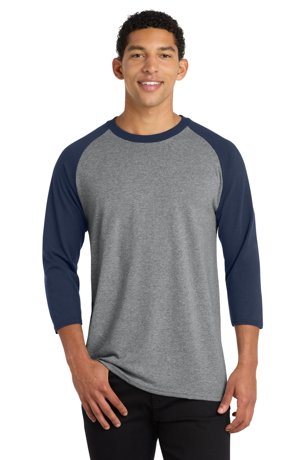 Port & Co® Core Blend 3/4-Sleeve Raglan Tee. PC55RS