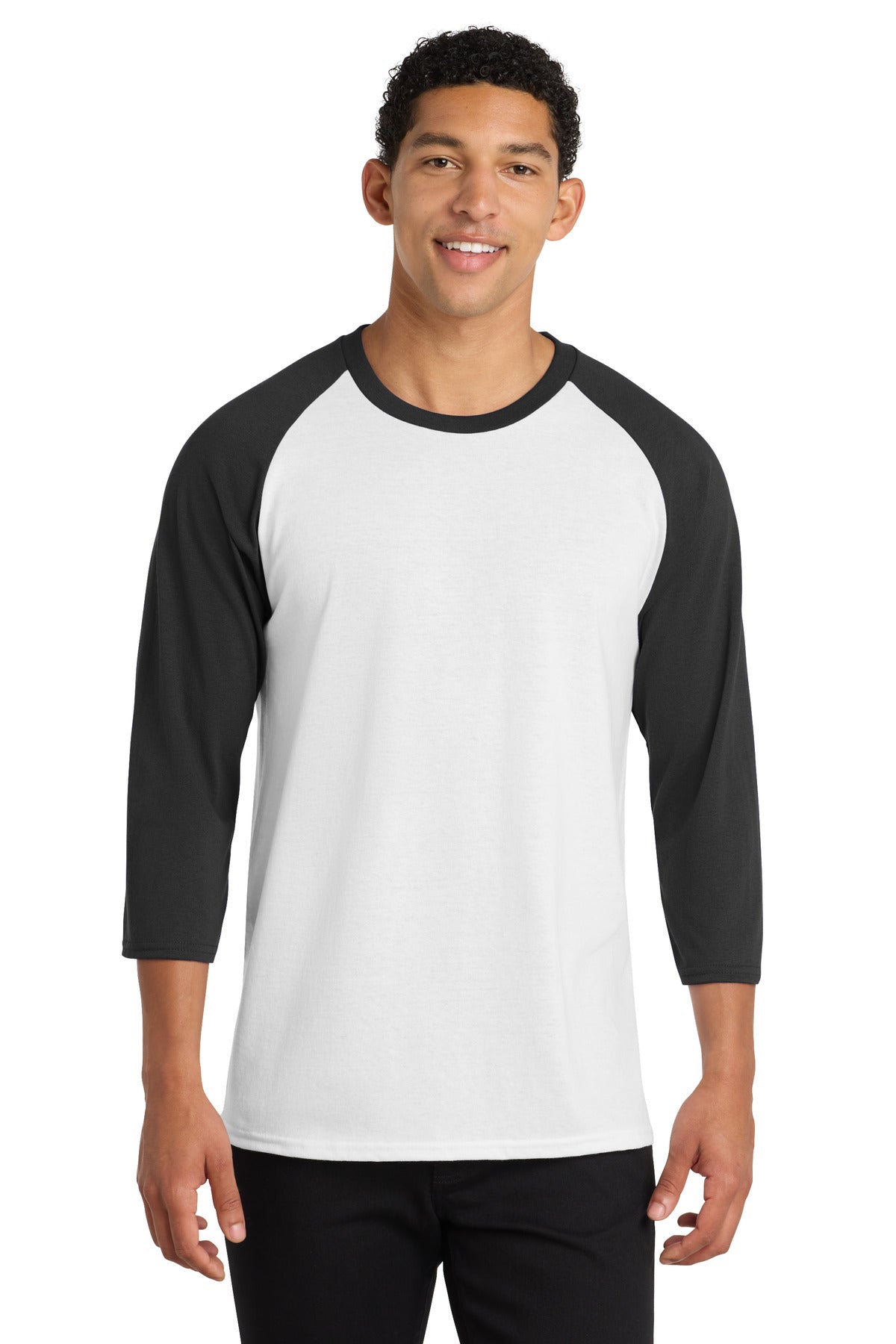 Port & Co® Core Blend 3/4-Sleeve Raglan Tee. PC55RS